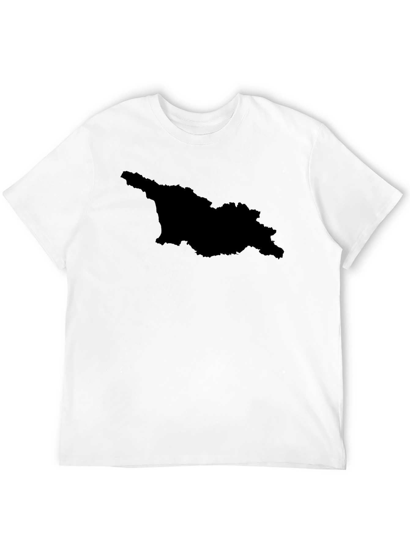 Georgia Map Silhouette T-Shirt - Black