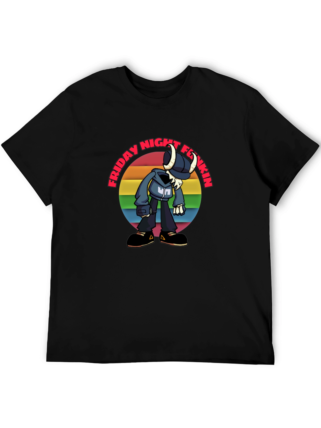 Friday Night Funkin Tabi Rainbow Graphic T-Shirt