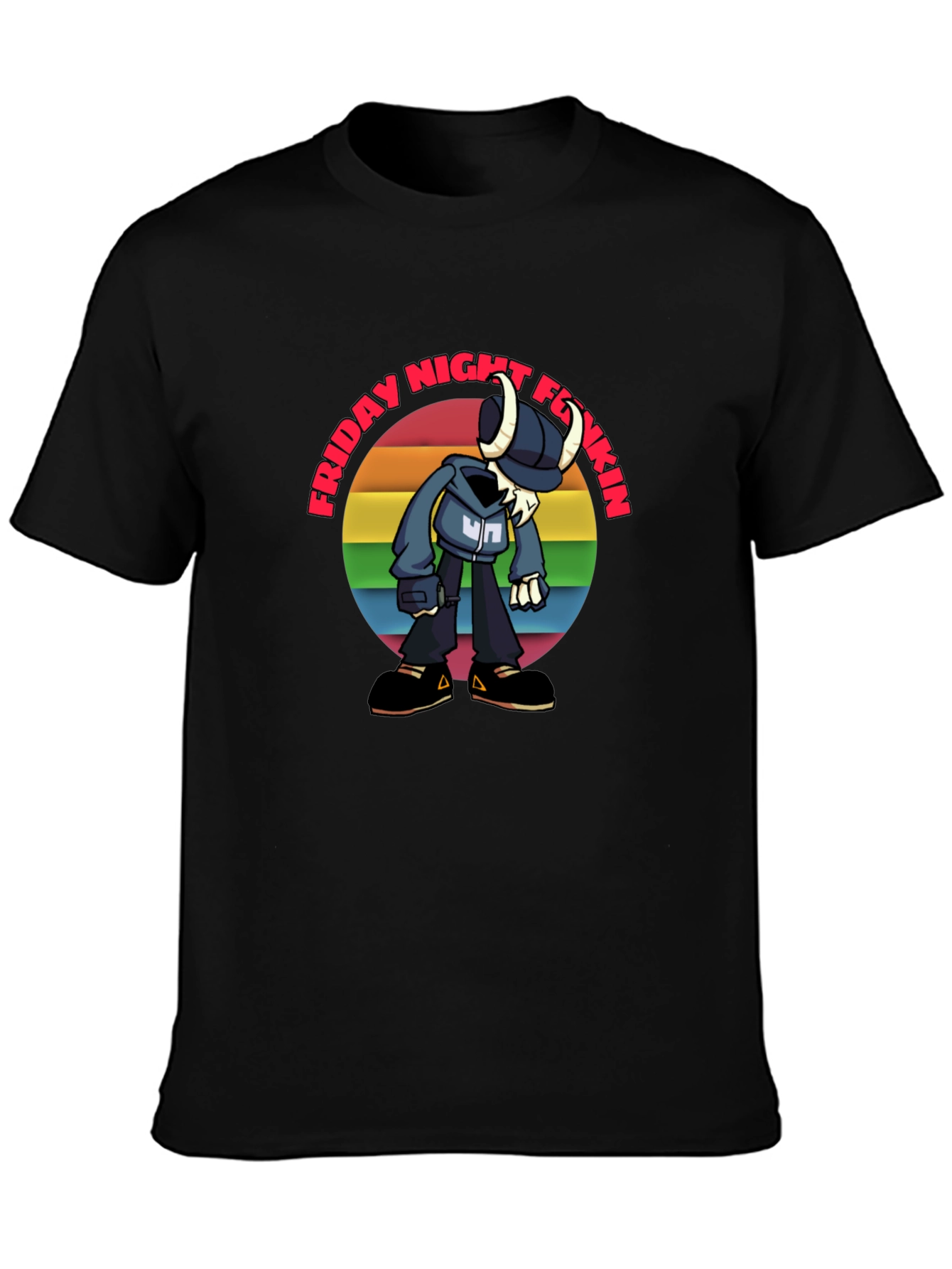 Friday Night Funkin Tabi Rainbow Graphic T-Shirt