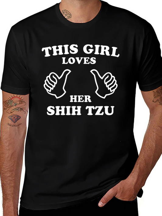 This Girl Loves Her Shih Tzu T-Shirt - Dog Lover Gift