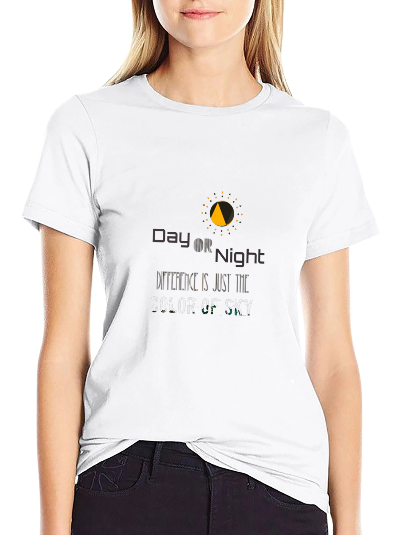 Day or Night Graphic Print T-Shirt