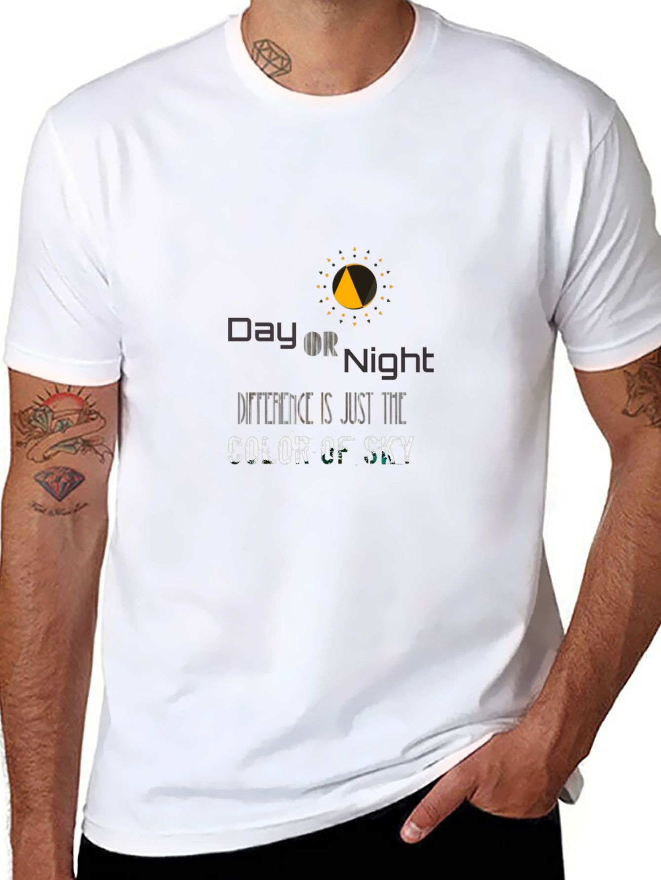 Day or Night Graphic Print T-Shirt