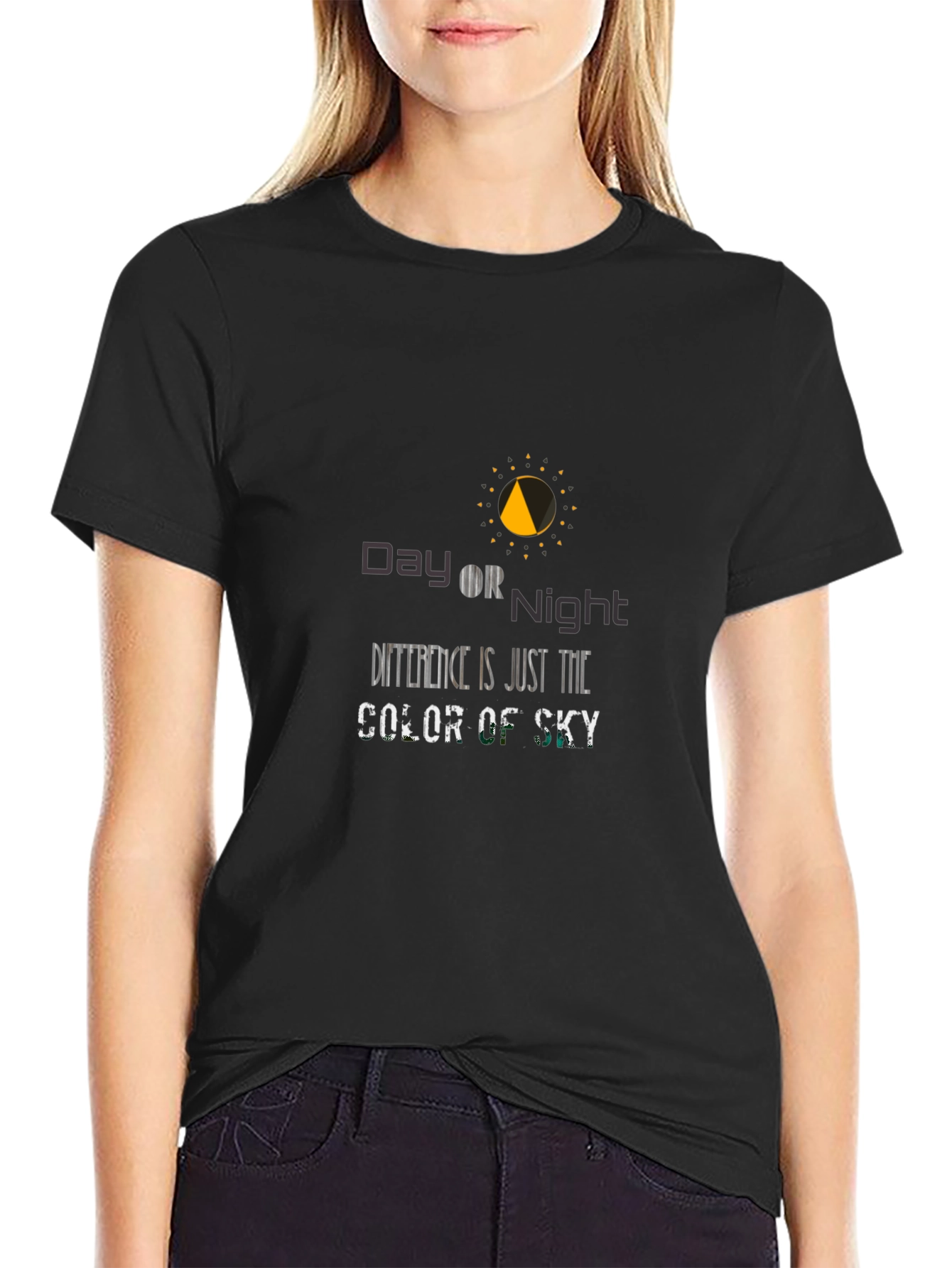 Day or Night Graphic Print T-Shirt