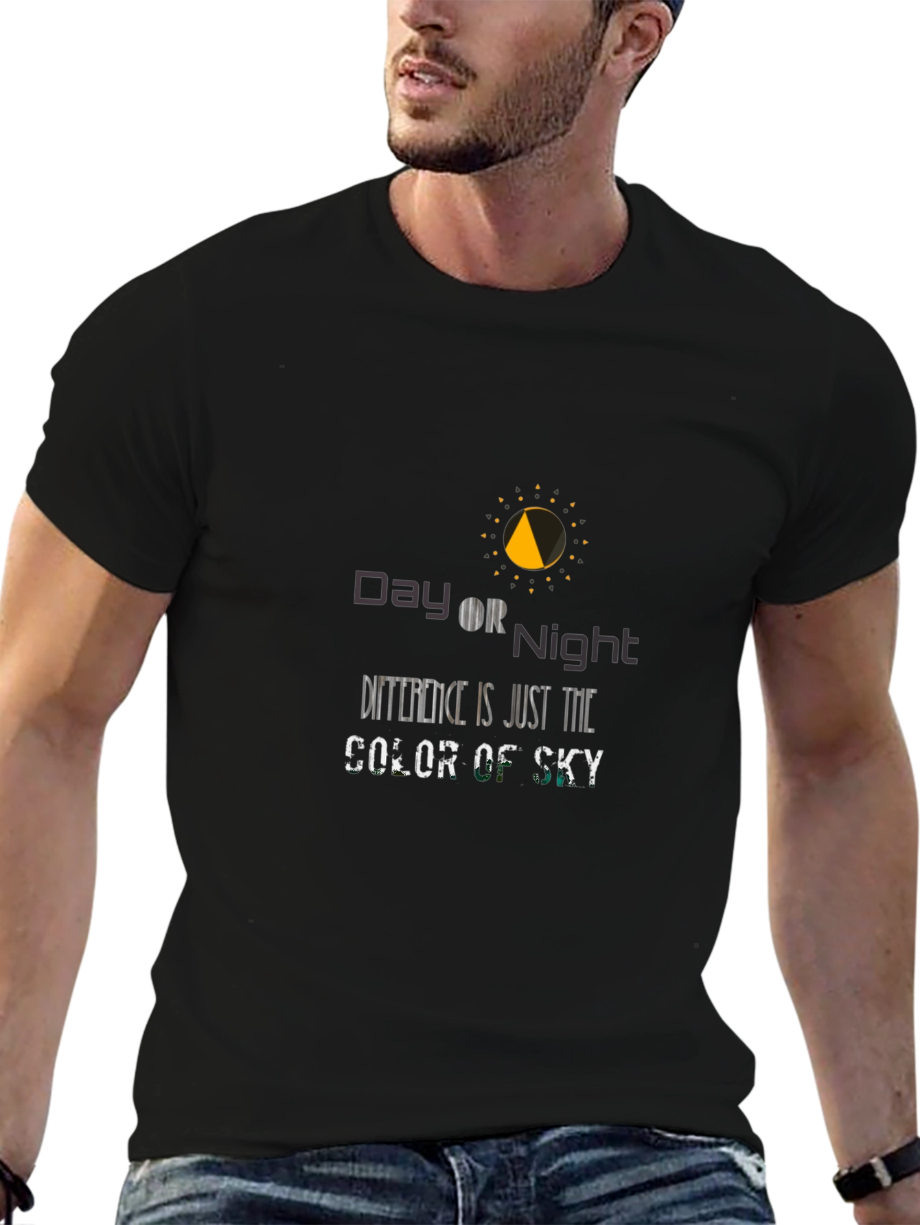 Day or Night Graphic Print T-Shirt