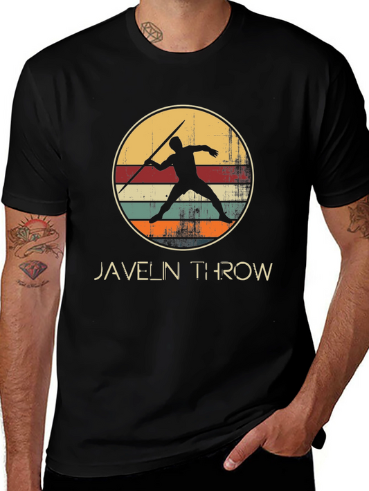 Javelin Throw Retro Style Graphic Tee