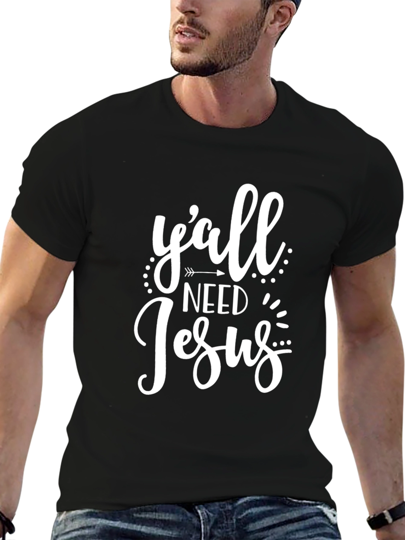Yall Need Jesus Black Graphic Tee