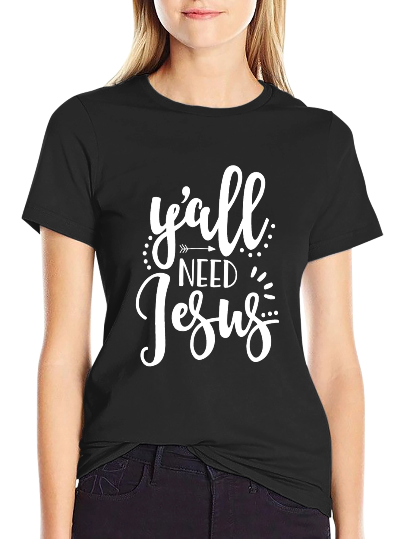 Yall Need Jesus Black Graphic Tee