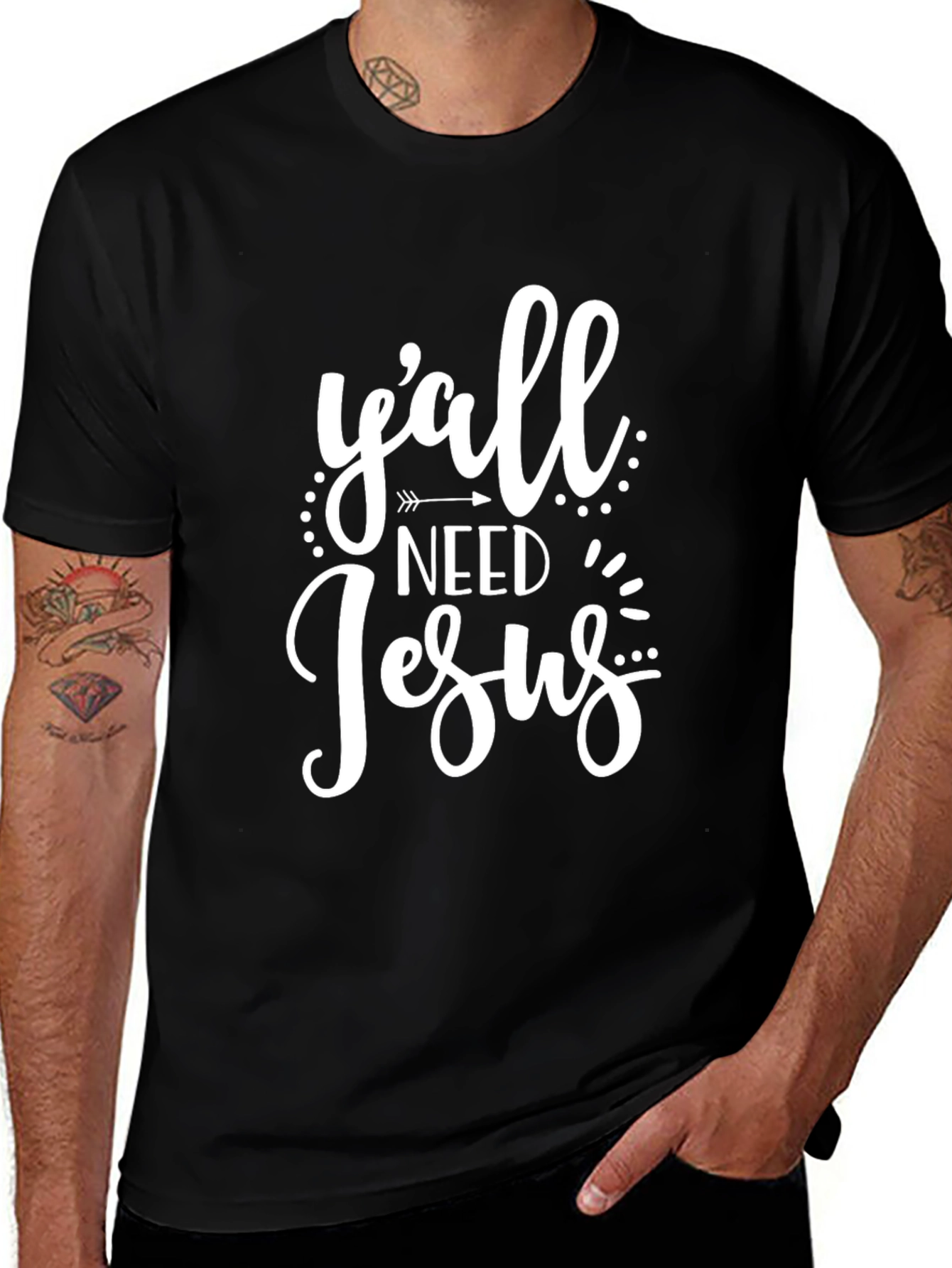 Yall Need Jesus Black Graphic Tee