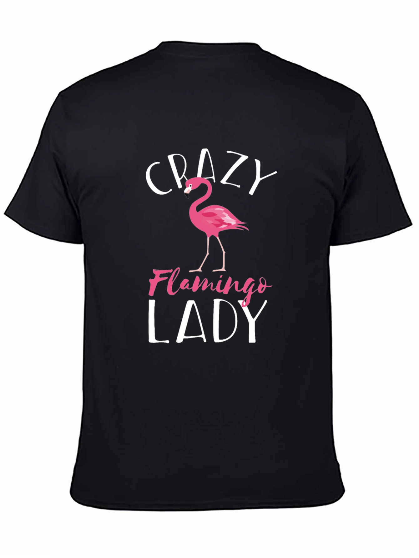 Crazy Flamingo Lady Graphic T-Shirt