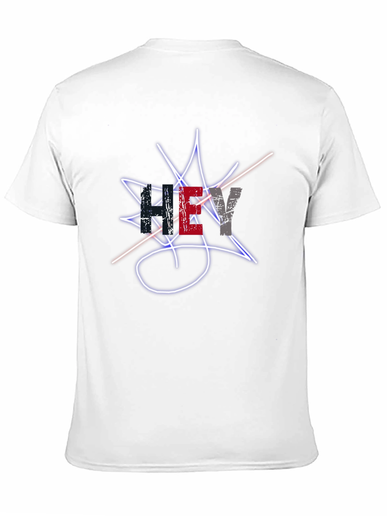 Mens Black Graphic Tee - Street Style Design