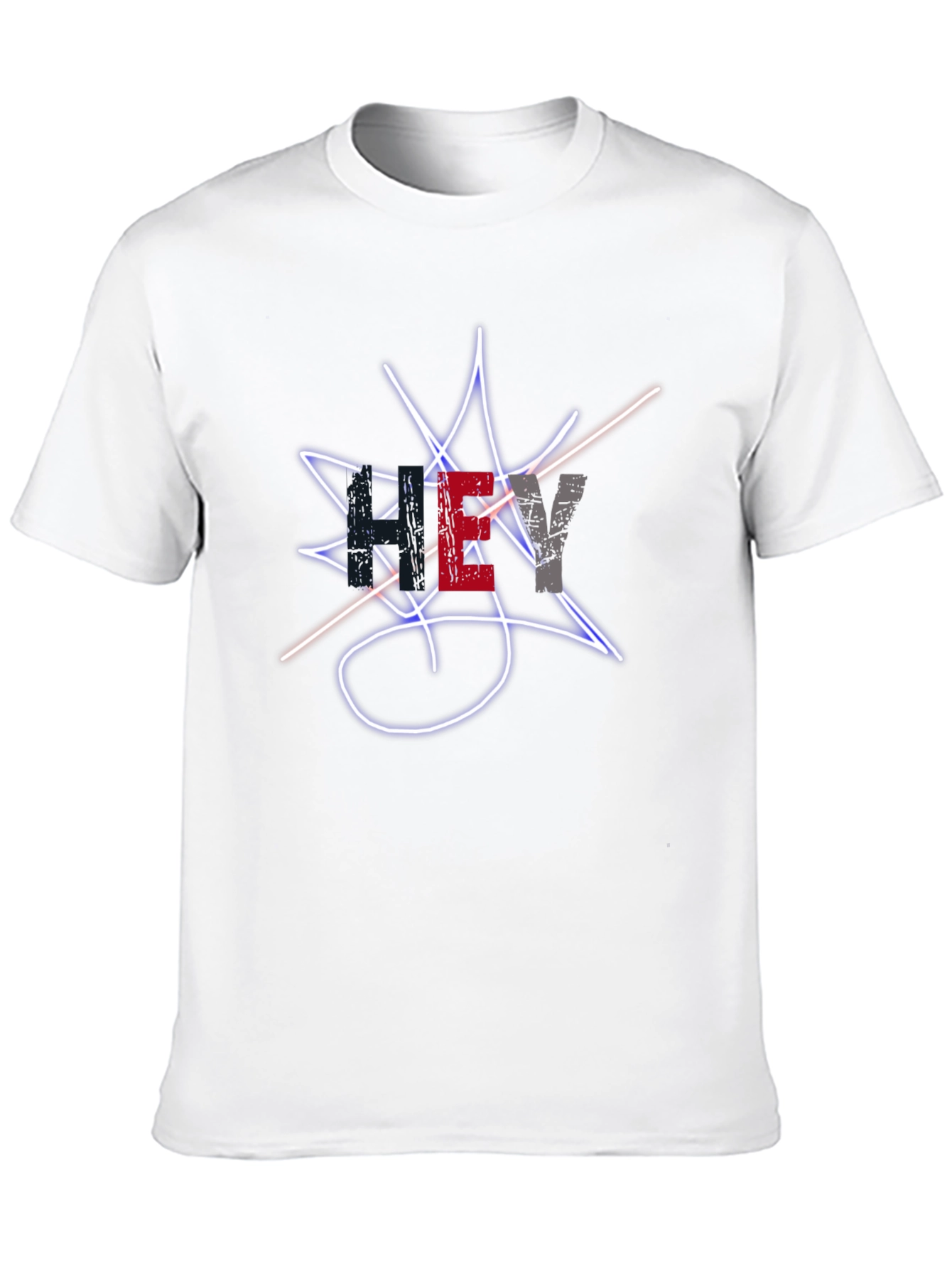 Mens Black Graphic Tee - Street Style Design