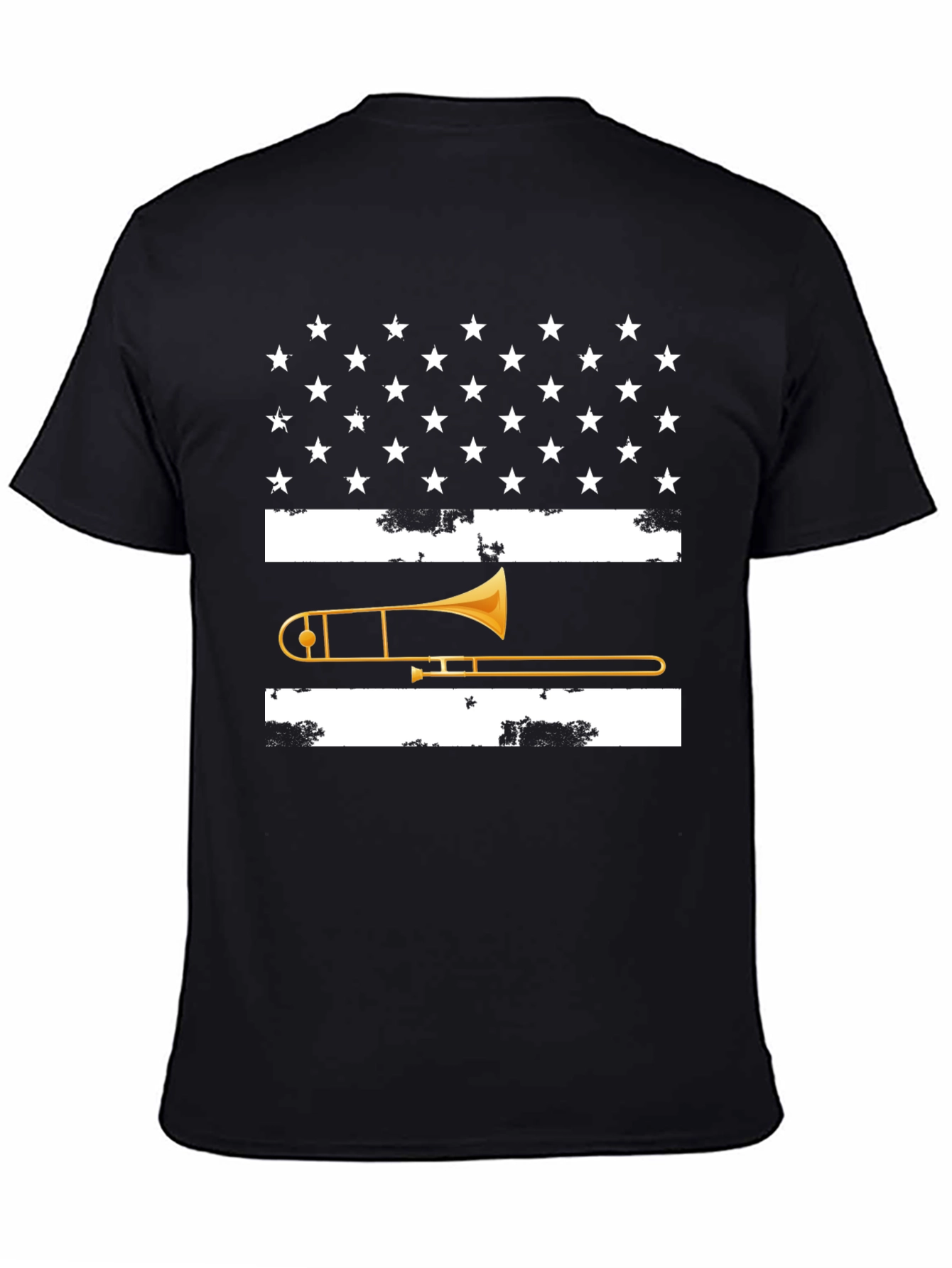 Trombone USA Flag Graphic Tee - Black