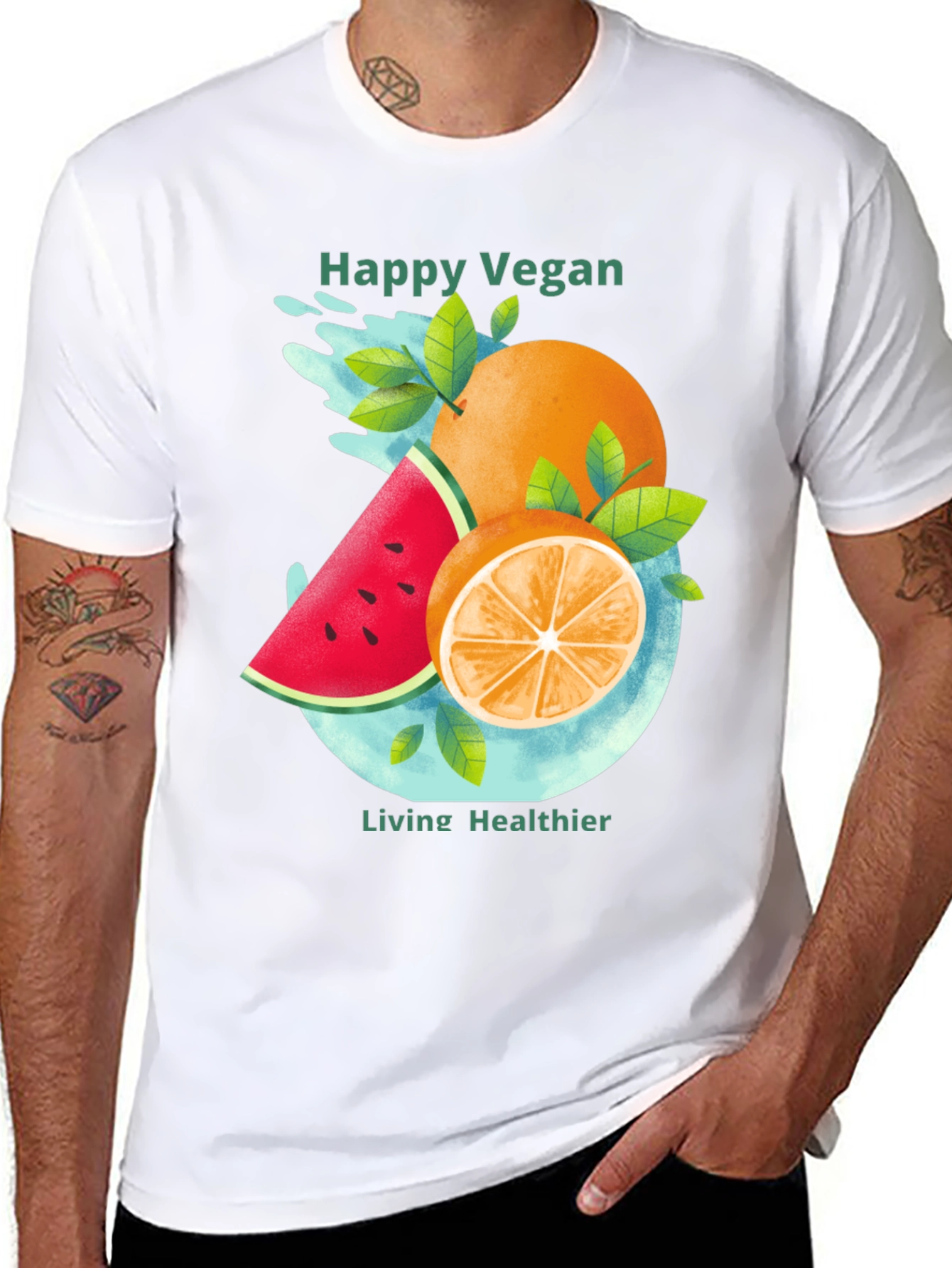 Happy Vegan T-Shirt: Healthy Lifestyle Apparel