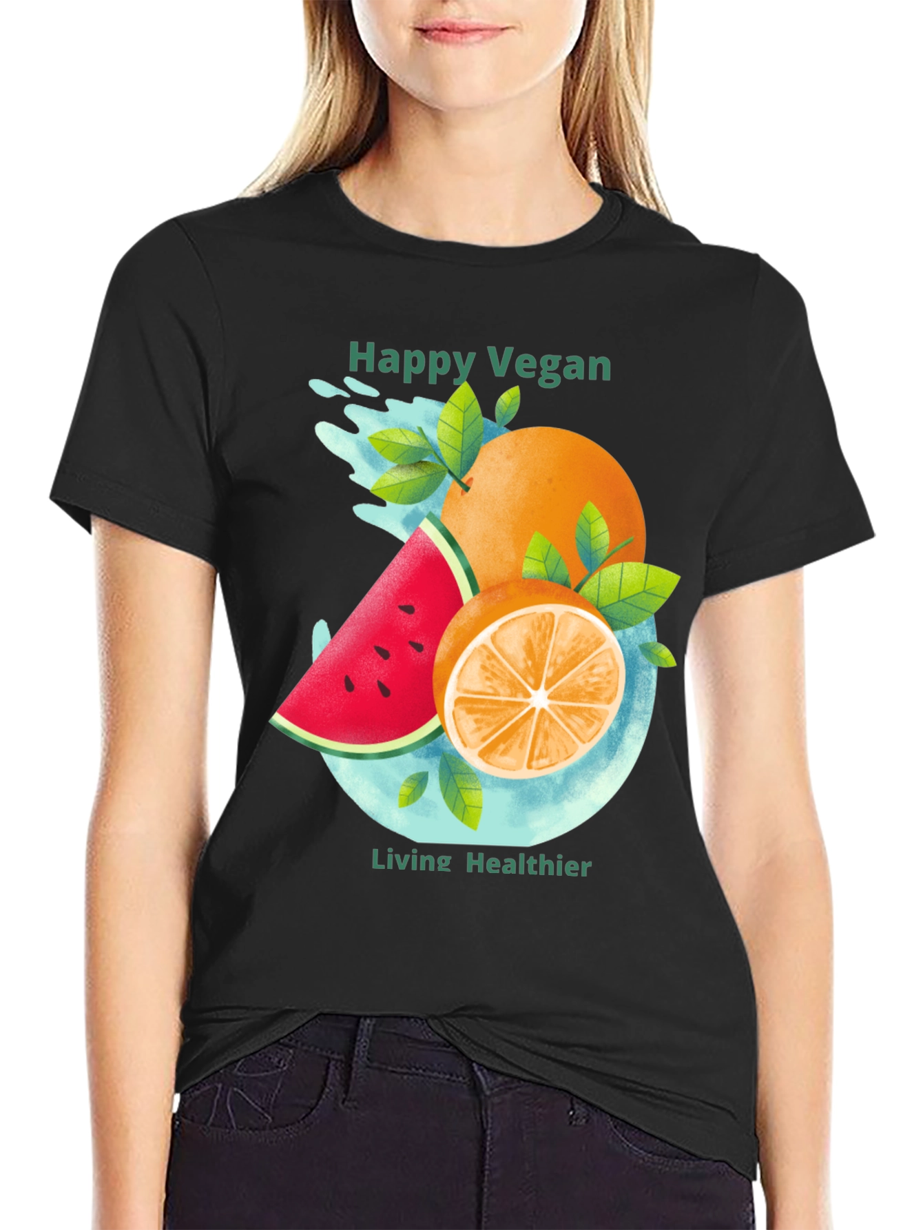 Happy Vegan T-Shirt: Healthy Lifestyle Apparel