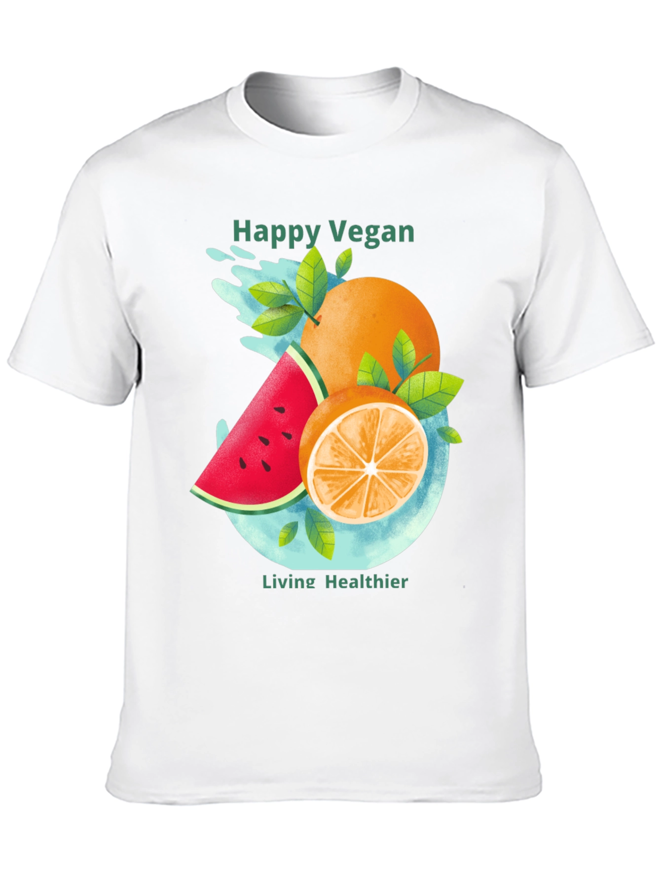Happy Vegan T-Shirt: Healthy Lifestyle Apparel