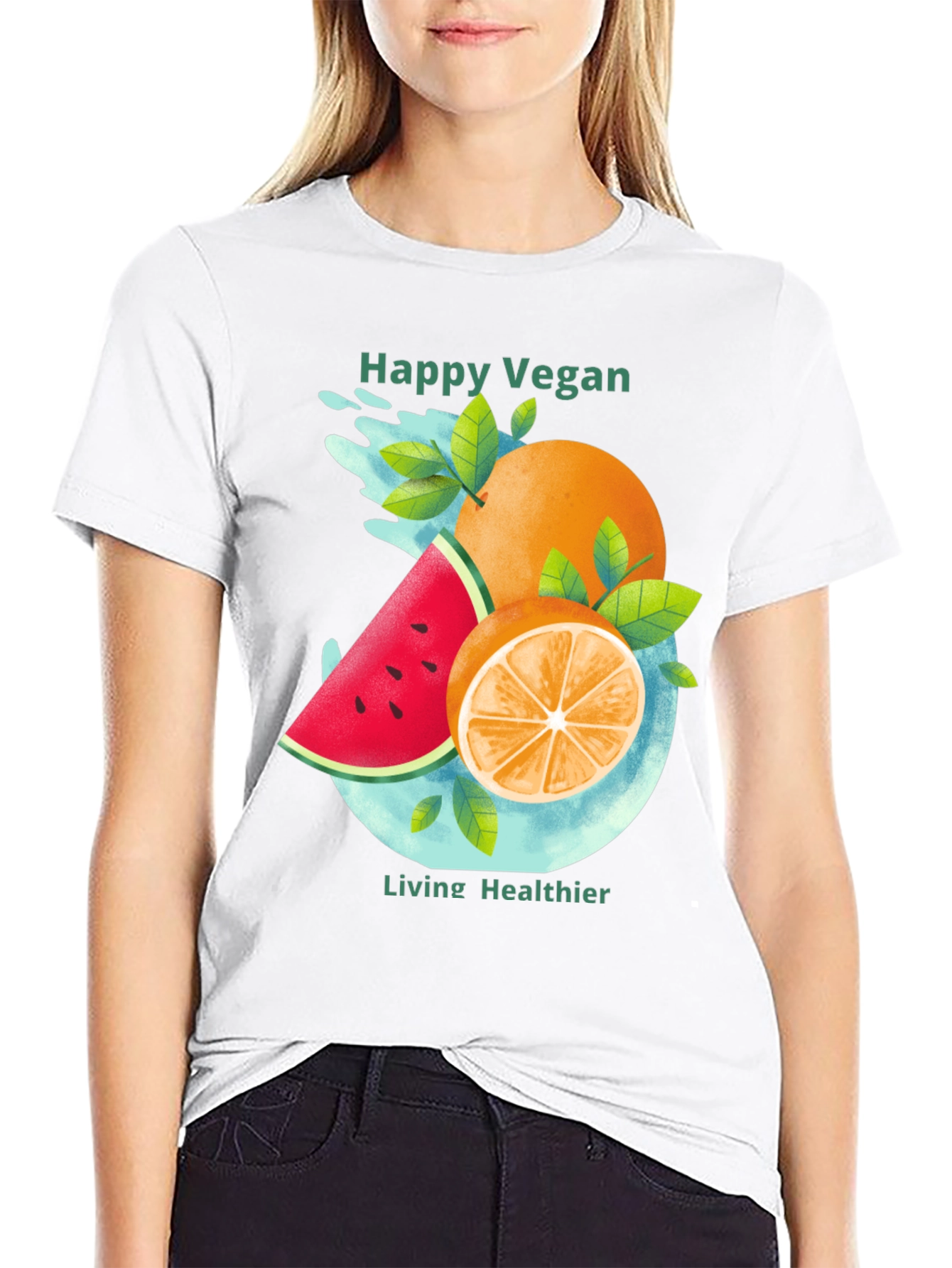 Happy Vegan T-Shirt: Healthy Lifestyle Apparel