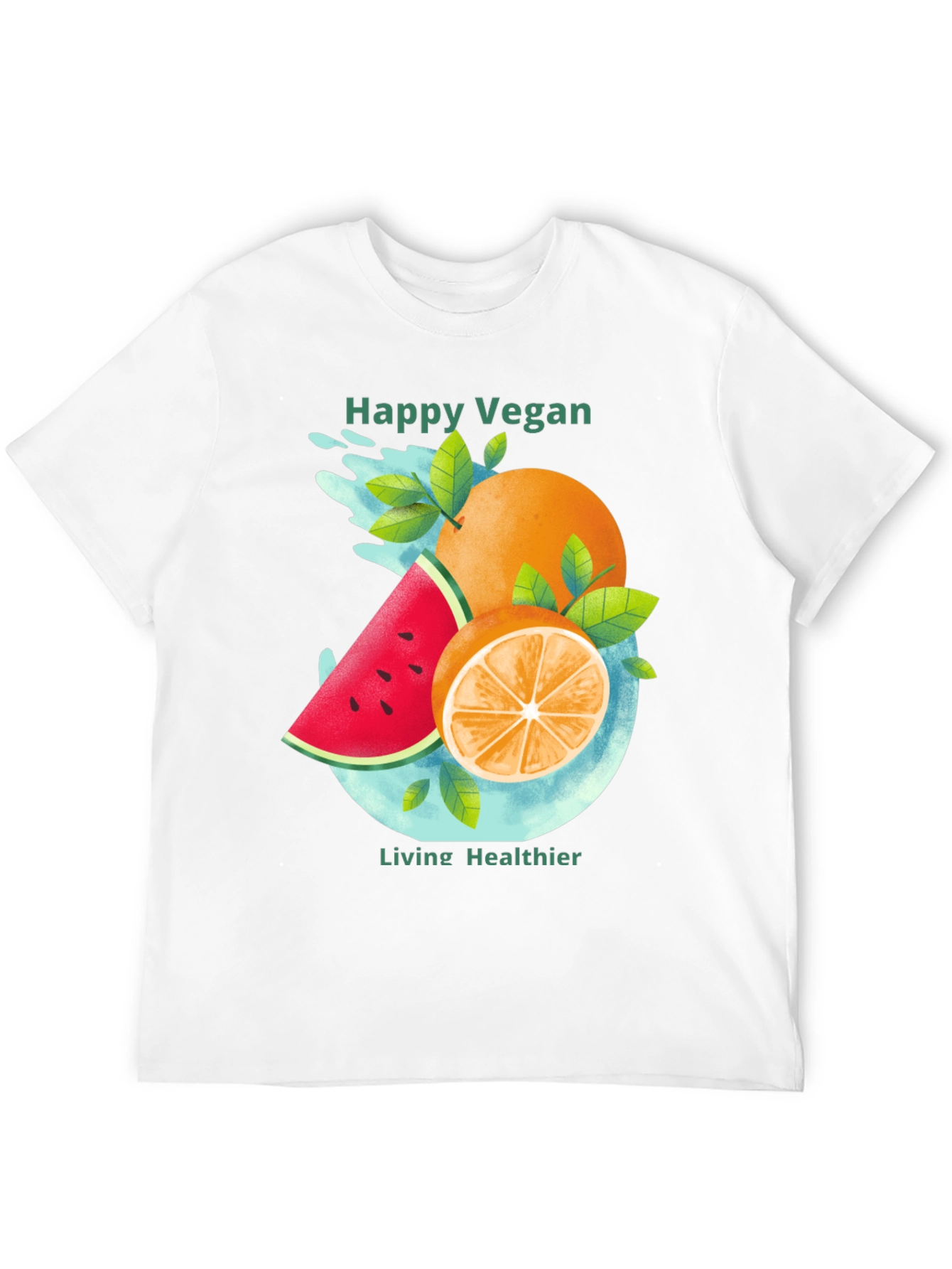 Happy Vegan T-Shirt: Healthy Lifestyle Apparel