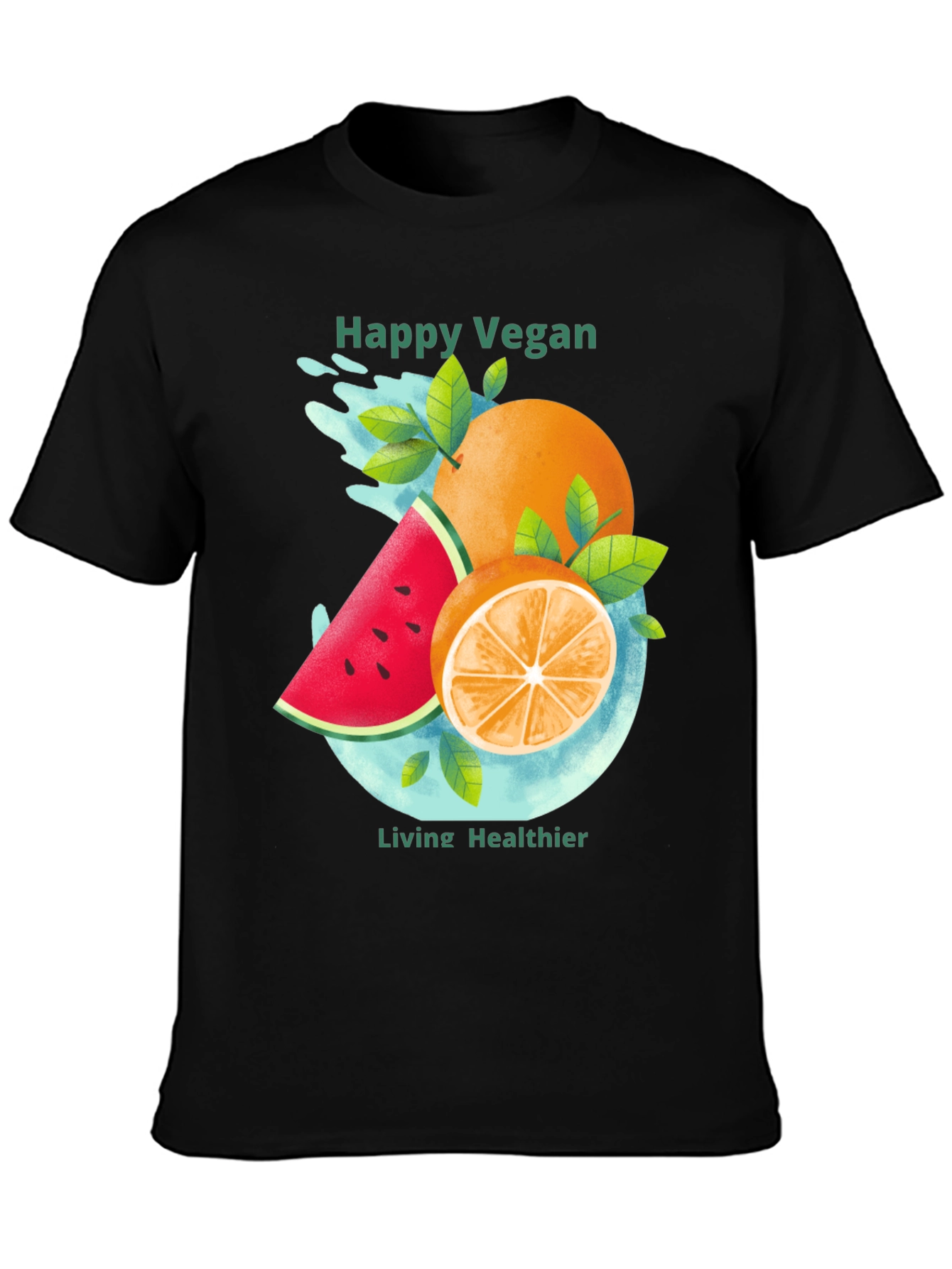 Happy Vegan T-Shirt: Healthy Lifestyle Apparel