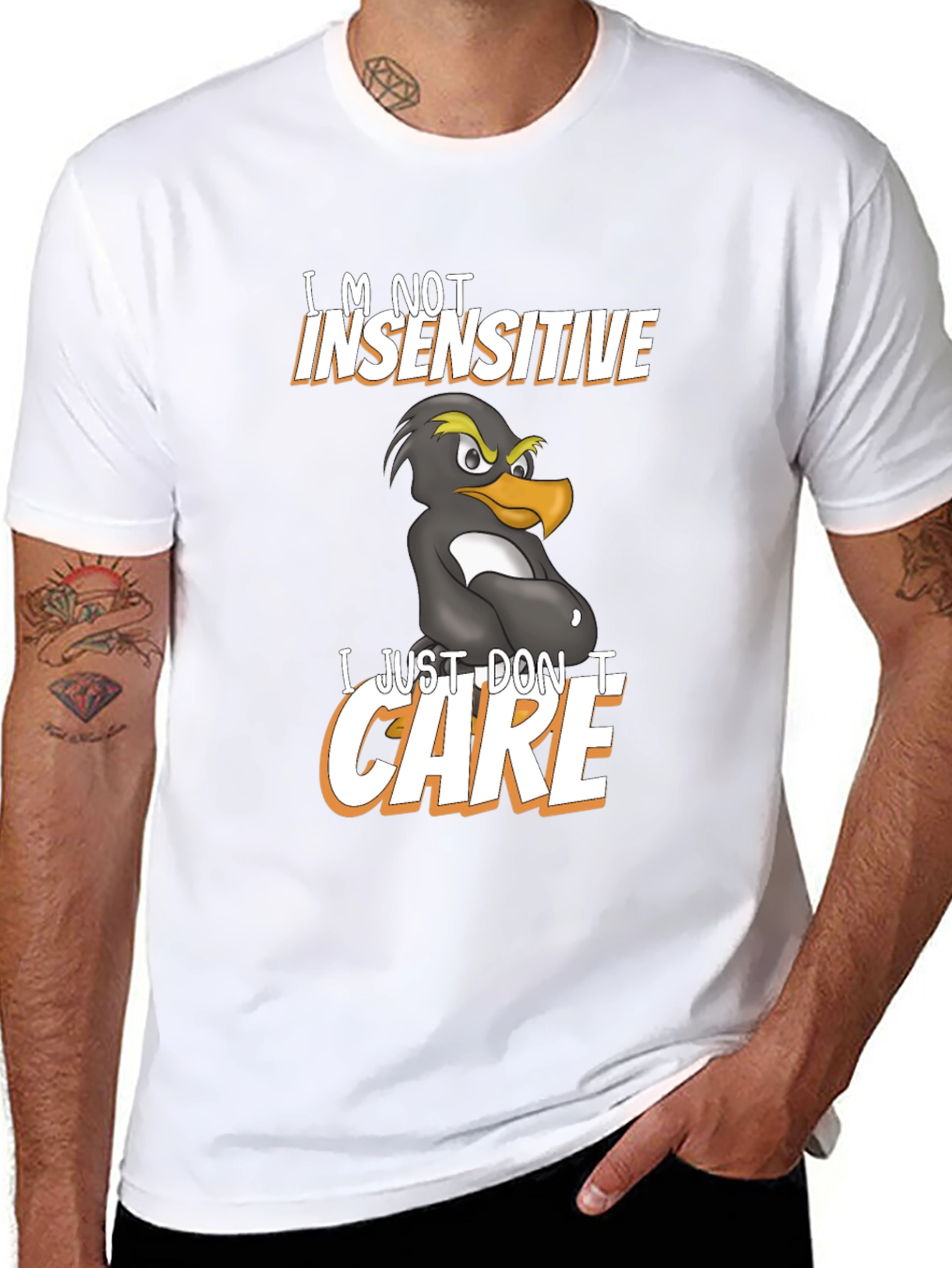 Funny Im Not Insensitive Penguin Graphic T-Shirt