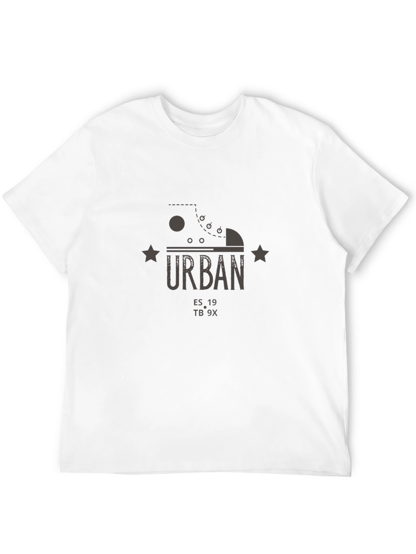 Urban Graphic Print Black T-Shirt