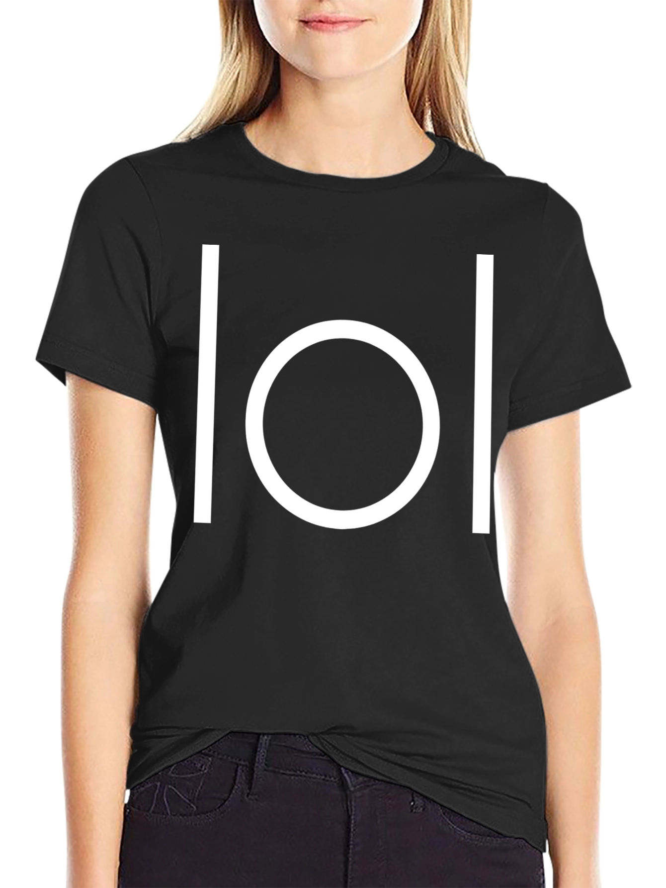 Minimalist LOL Symbol Black T-Shirt