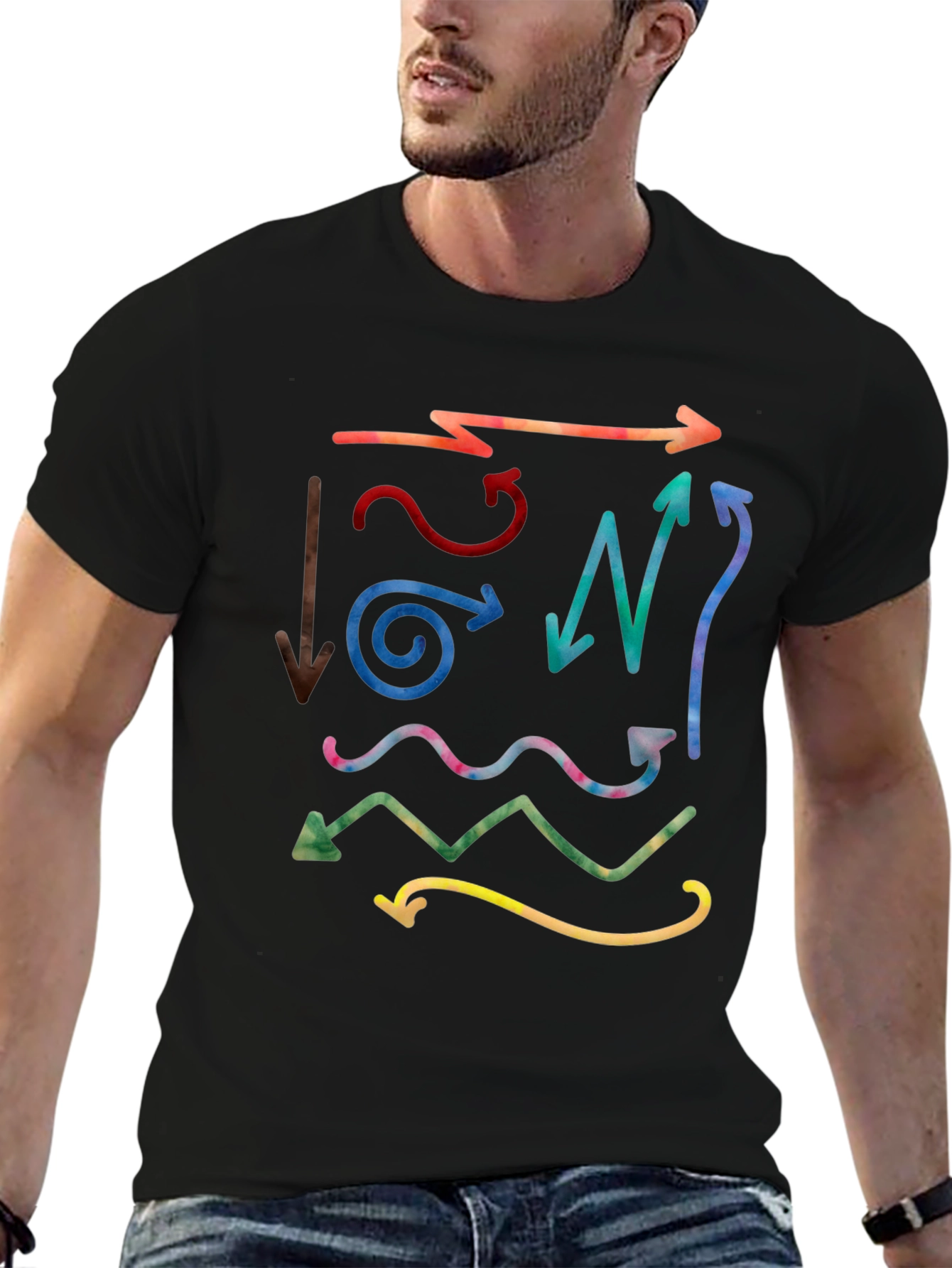 Arrow Graphic Black T-Shirt