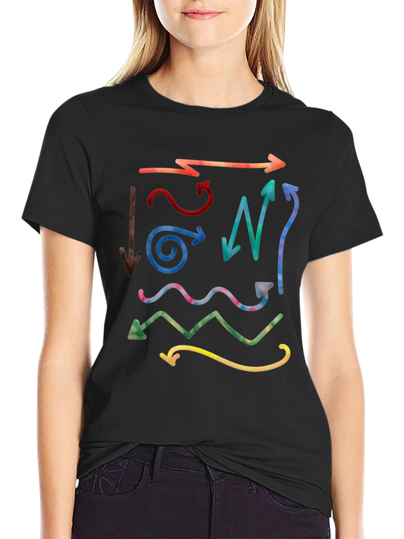 Arrow Graphic Black T-Shirt