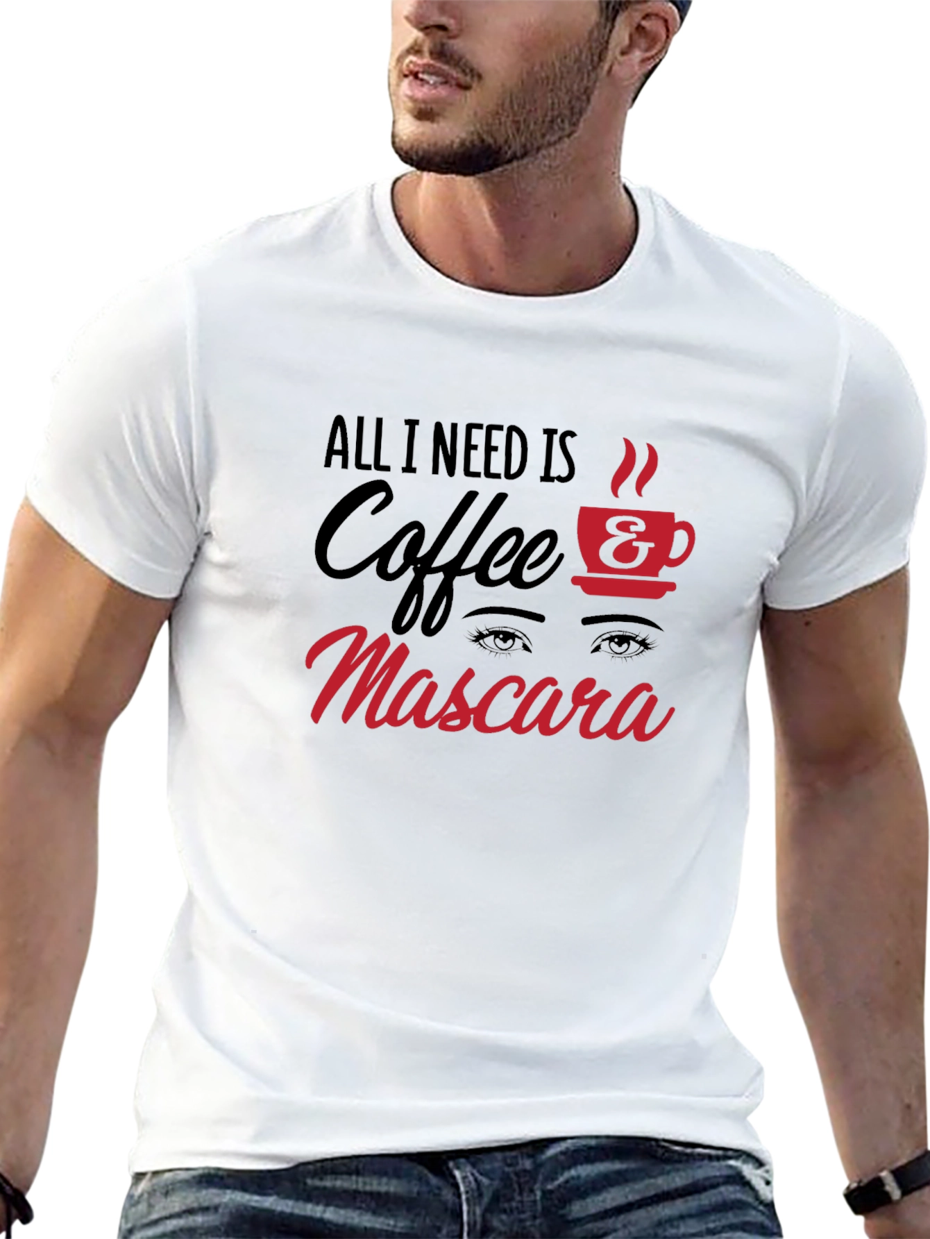 Coffee and Mascara Graphic T-Shirt