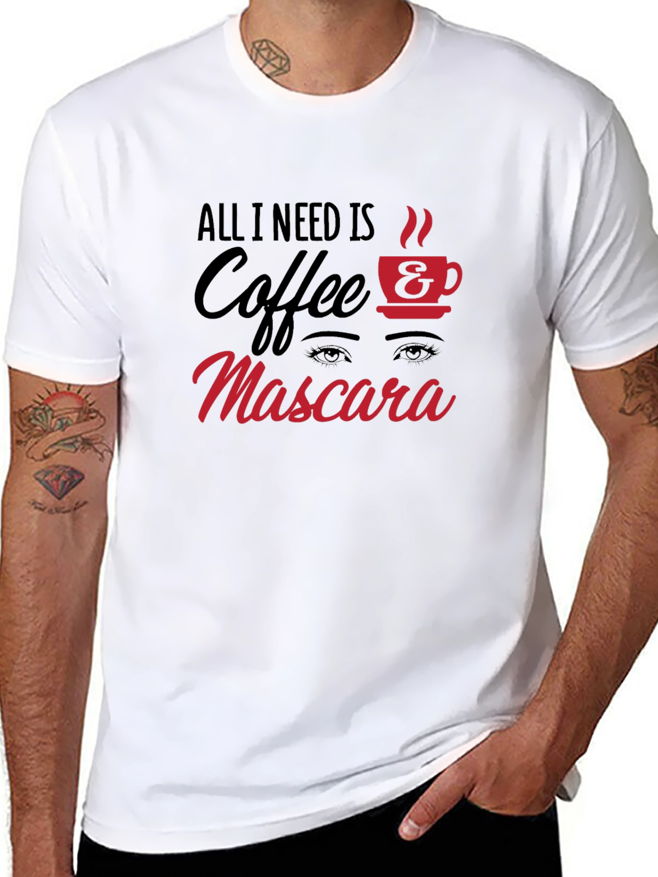 Coffee and Mascara Graphic T-Shirt