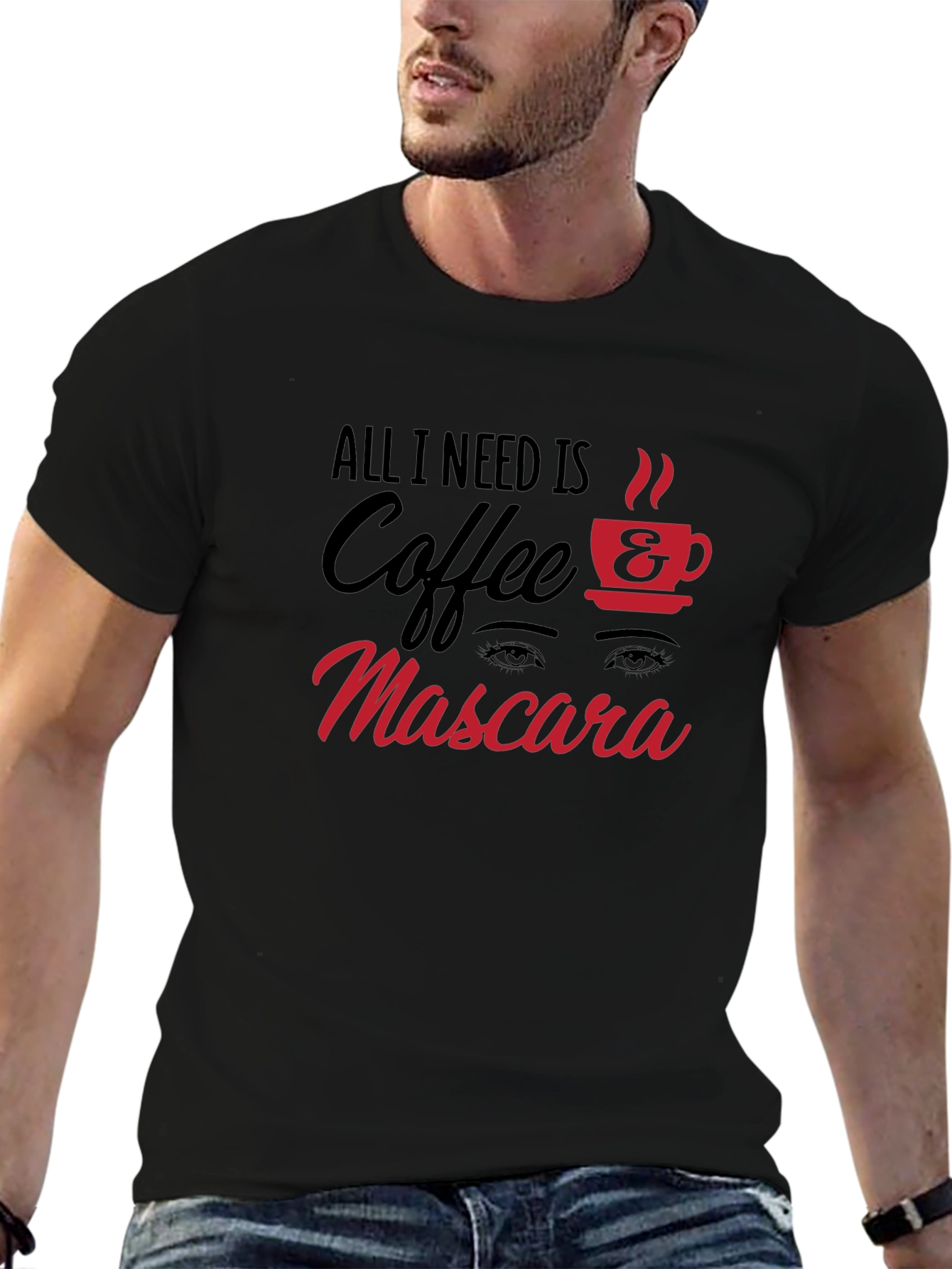 Coffee and Mascara Graphic T-Shirt
