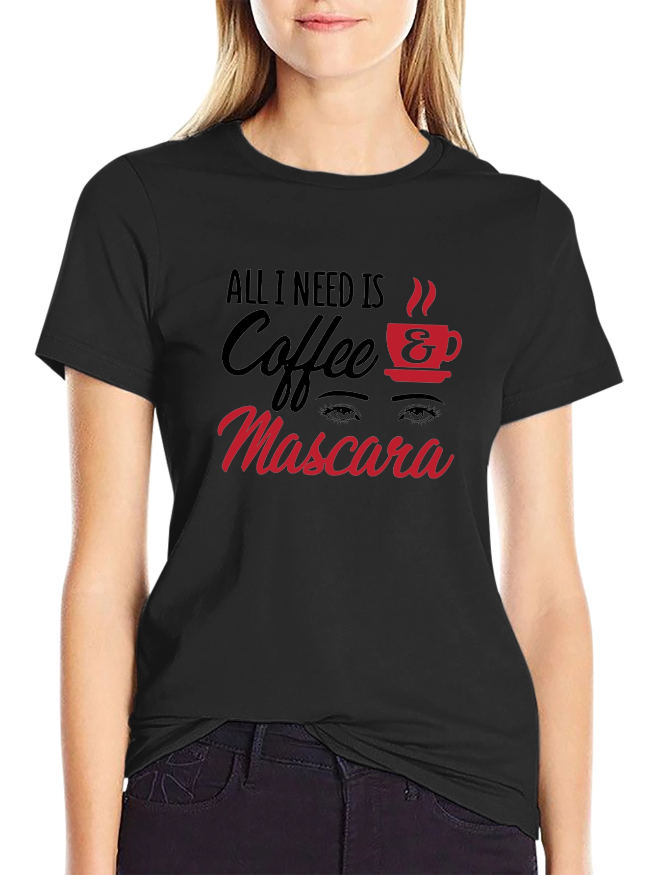Coffee and Mascara Graphic T-Shirt