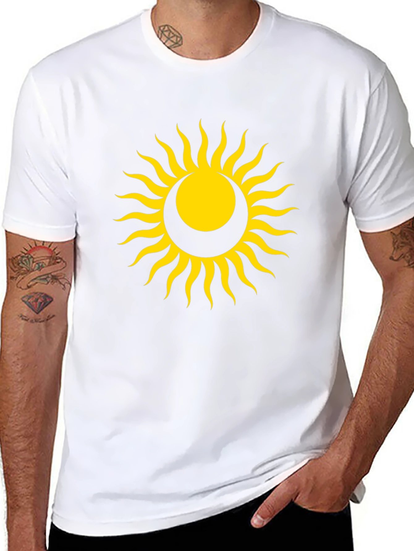 Sun and Moon Graphic Tee - Unisex Black T-Shirt