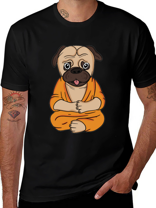 Zen Pug T-Shirt - Meditating Dog Design
