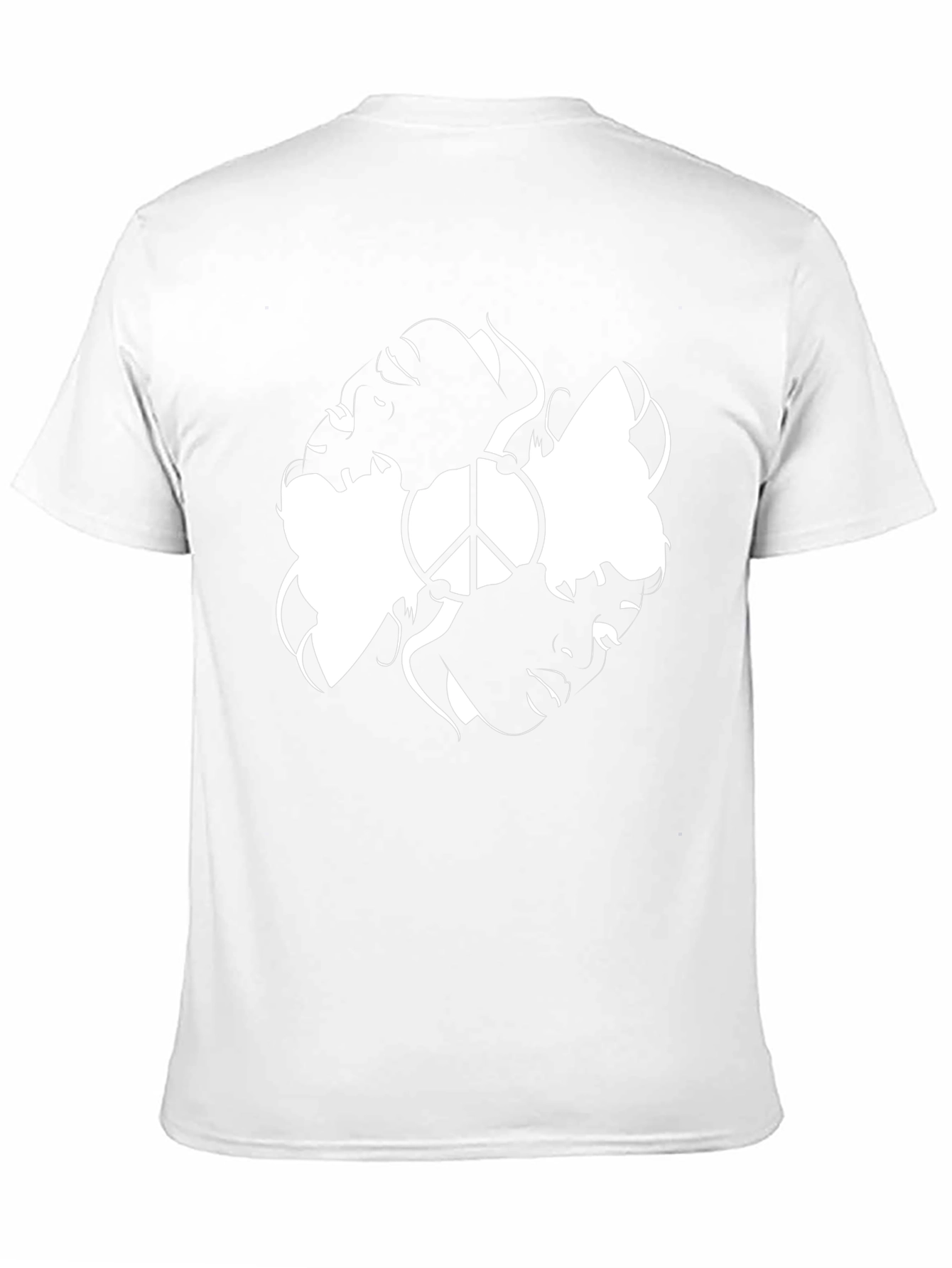 Peace Faces Graphic Tee - Stylish Black T-Shirt