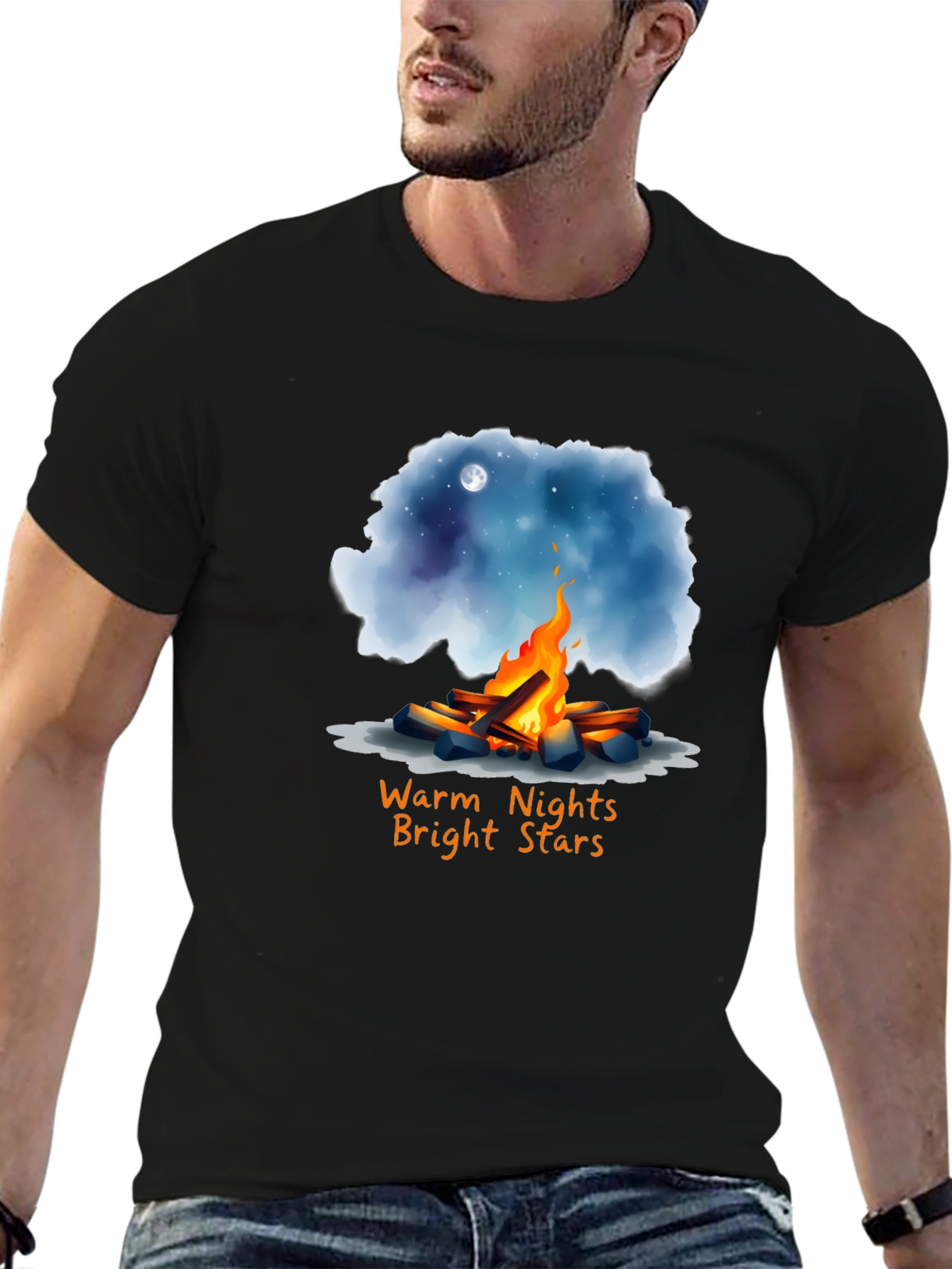 Warm Nights Bright Stars Graphic T-Shirt