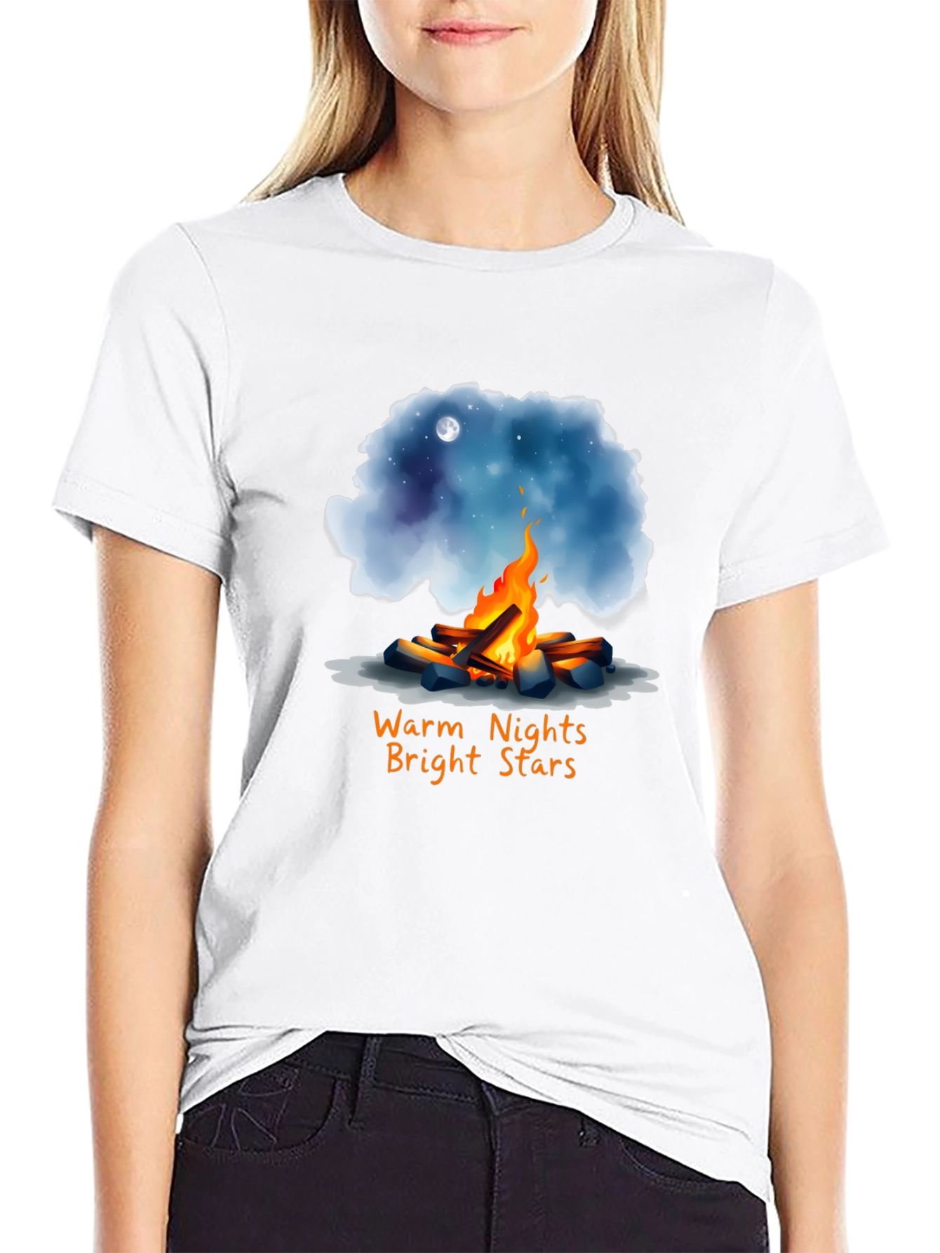 Warm Nights Bright Stars Graphic T-Shirt