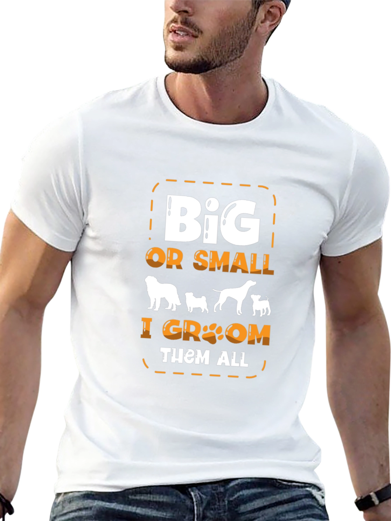 Big or Small Dog Groomer T-Shirt