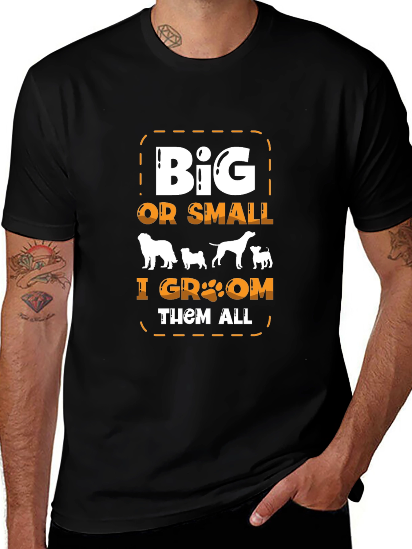 Big or Small Dog Groomer T-Shirt