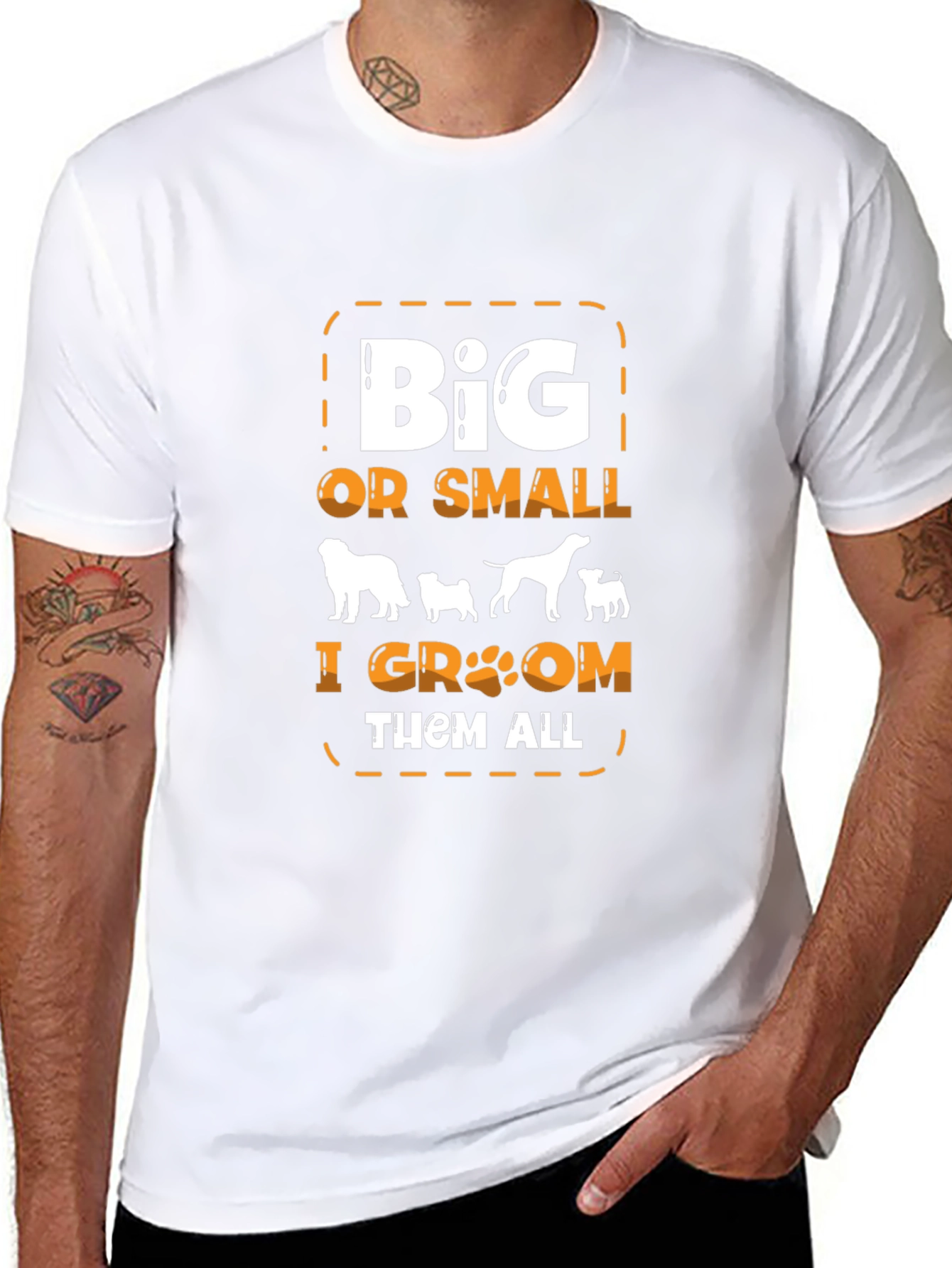 Big or Small Dog Groomer T-Shirt