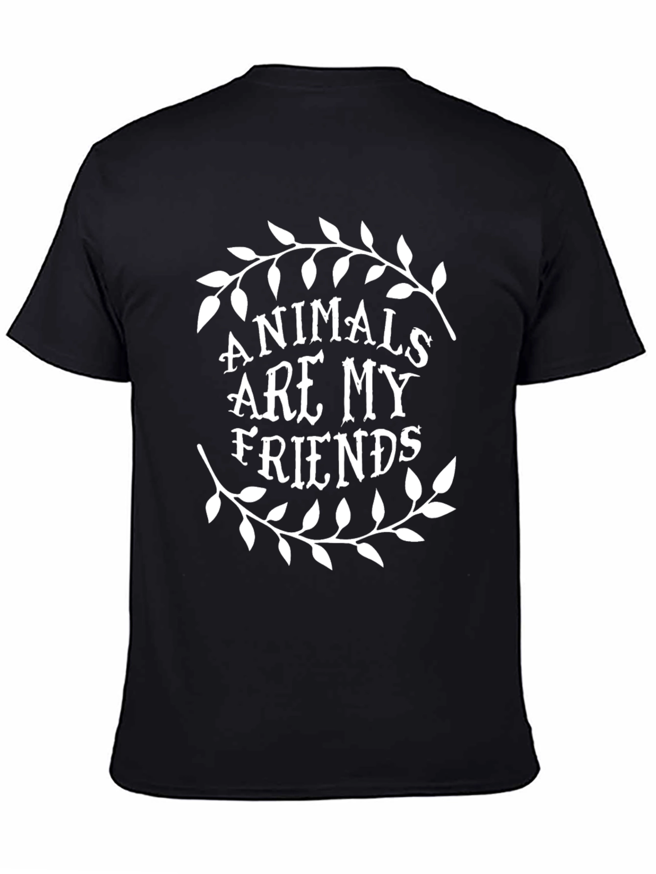 Animals Are My Friends Graphic Tee - Black