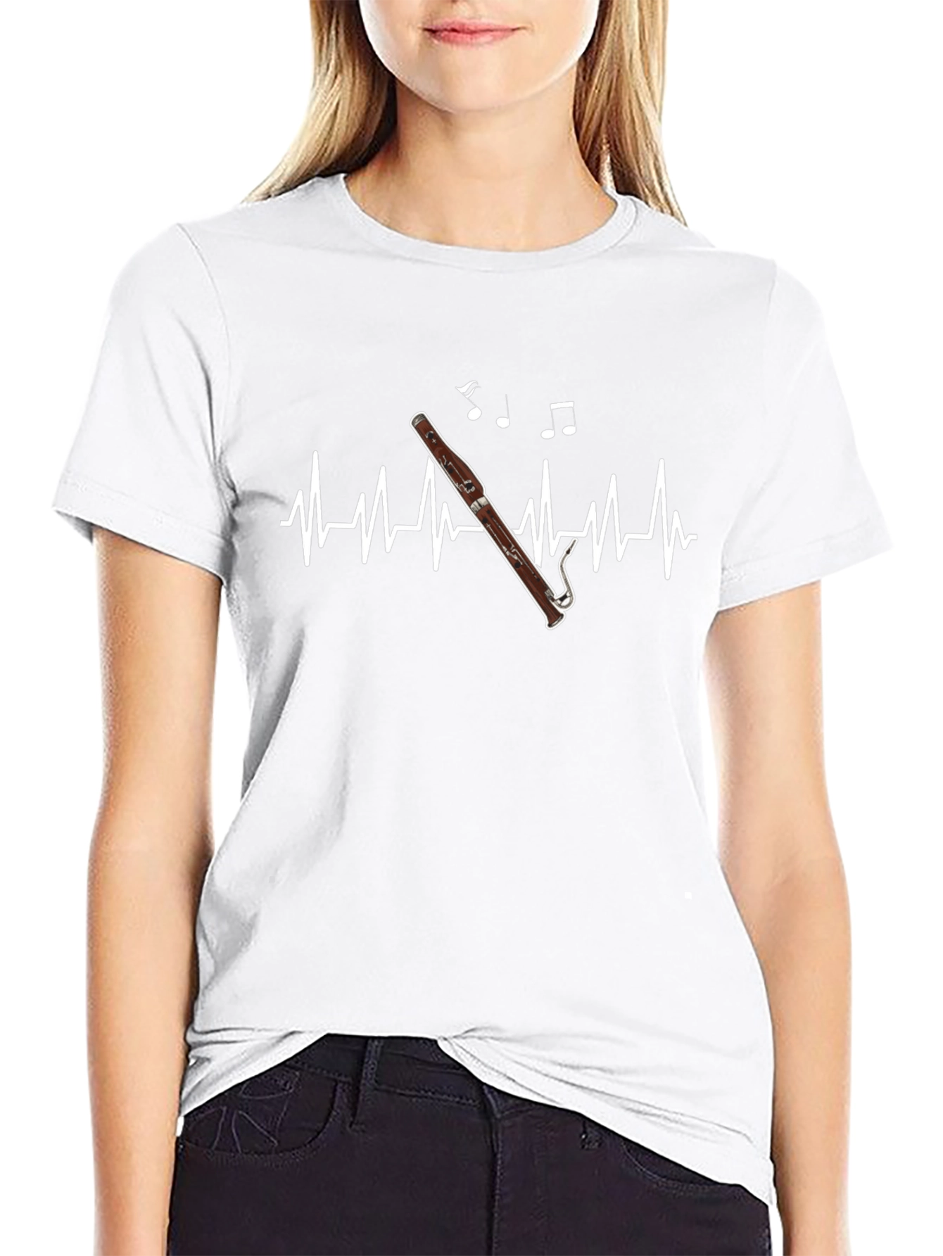 Bassoon Heartbeat T-Shirt - Music Lover Tee