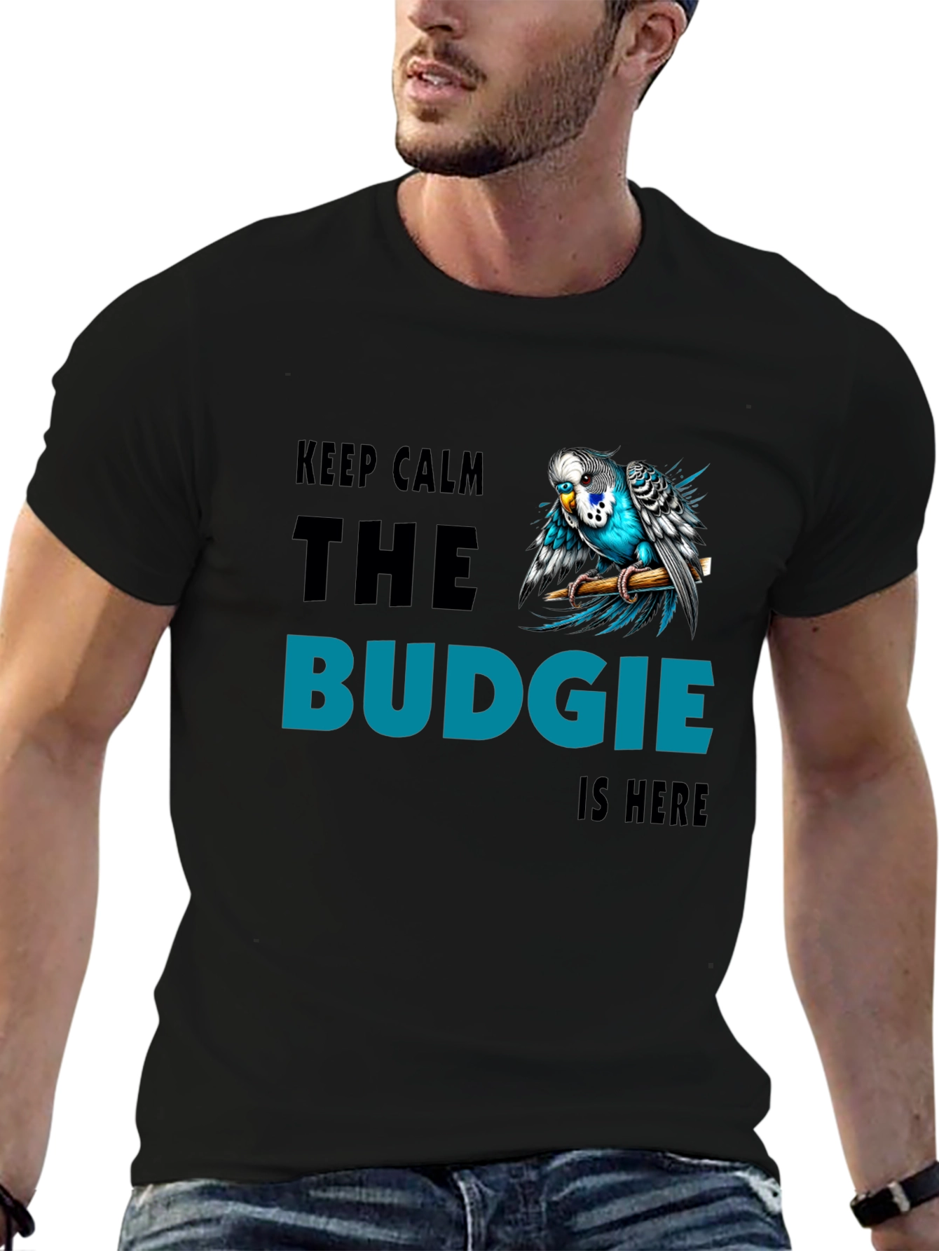 Keep Calm Budgie T-Shirt - Bird Lover Tee