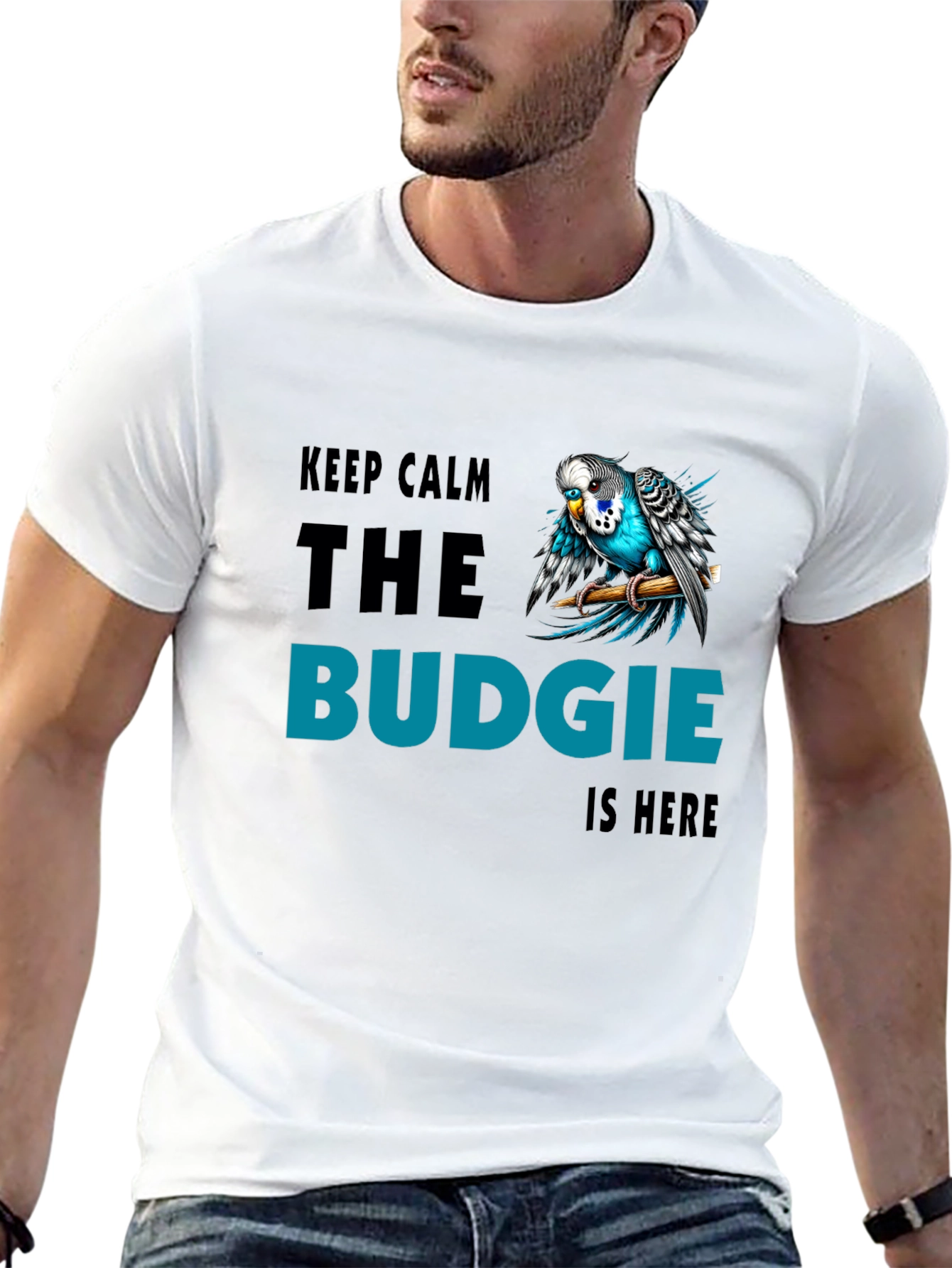 Keep Calm Budgie T-Shirt - Bird Lover Tee