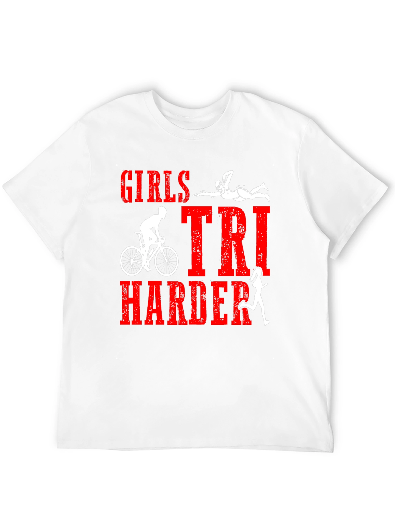 Girls Tri Harder Triathlon T-Shirt