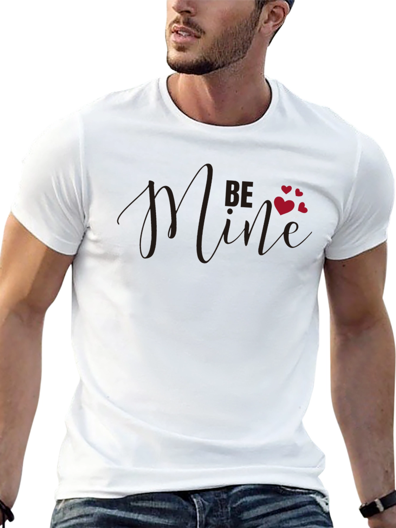 Be Mine Valentines Day Black T-Shirt