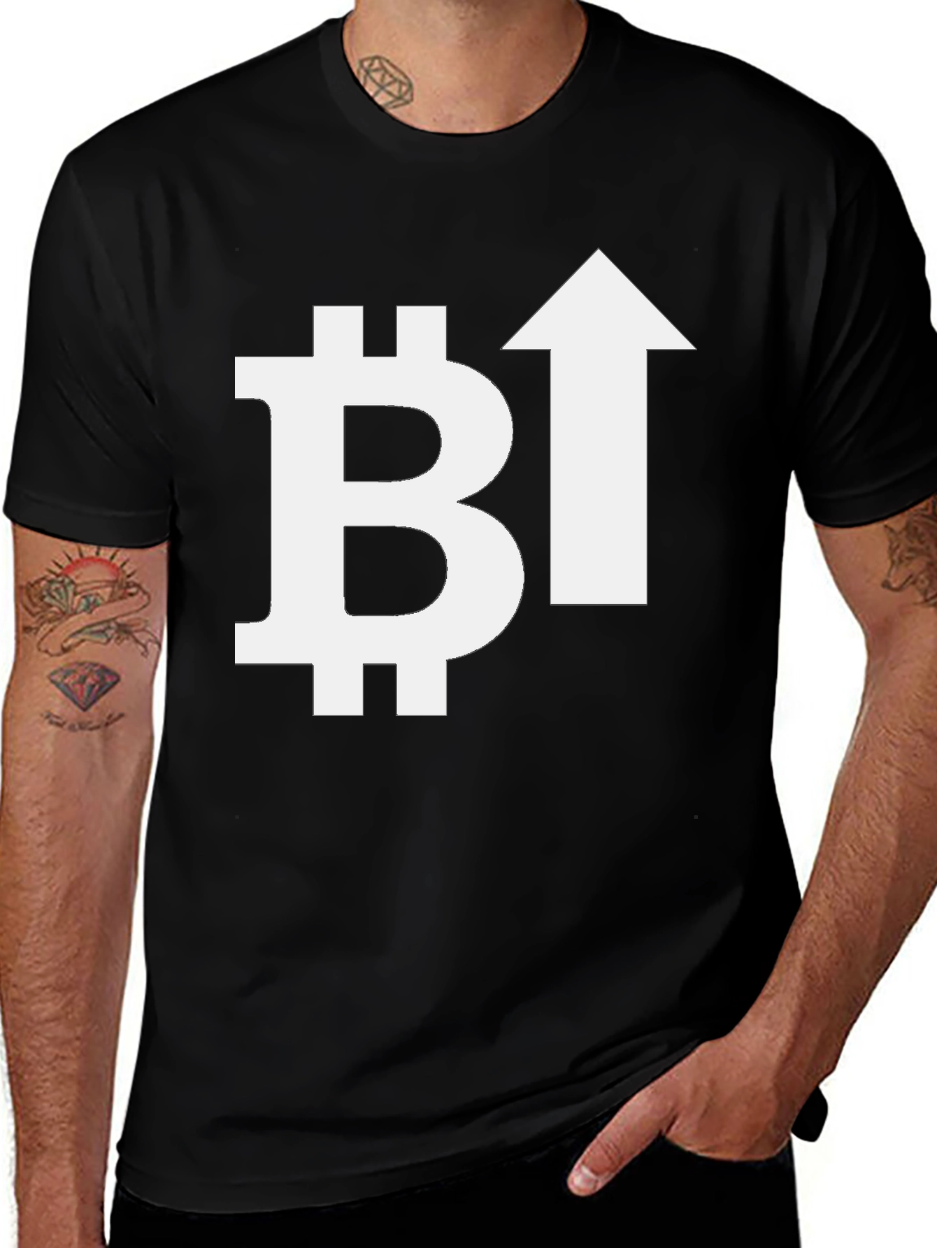 Bitcoin Crypto Upward Trend Graphic T-Shirt