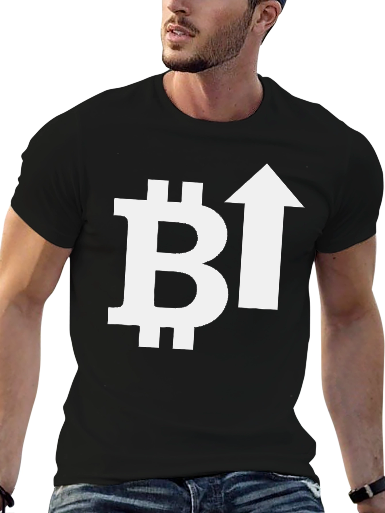 Bitcoin Crypto Upward Trend Graphic T-Shirt
