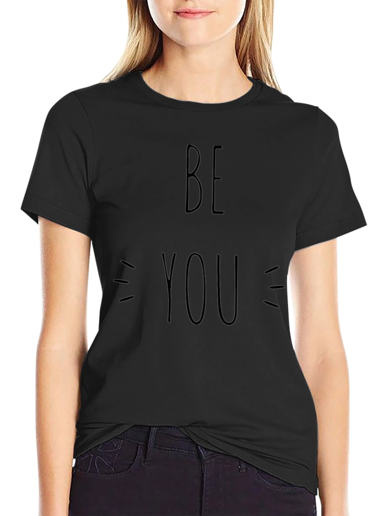 Be You Black T-Shirt - Motivational Graphic Tee