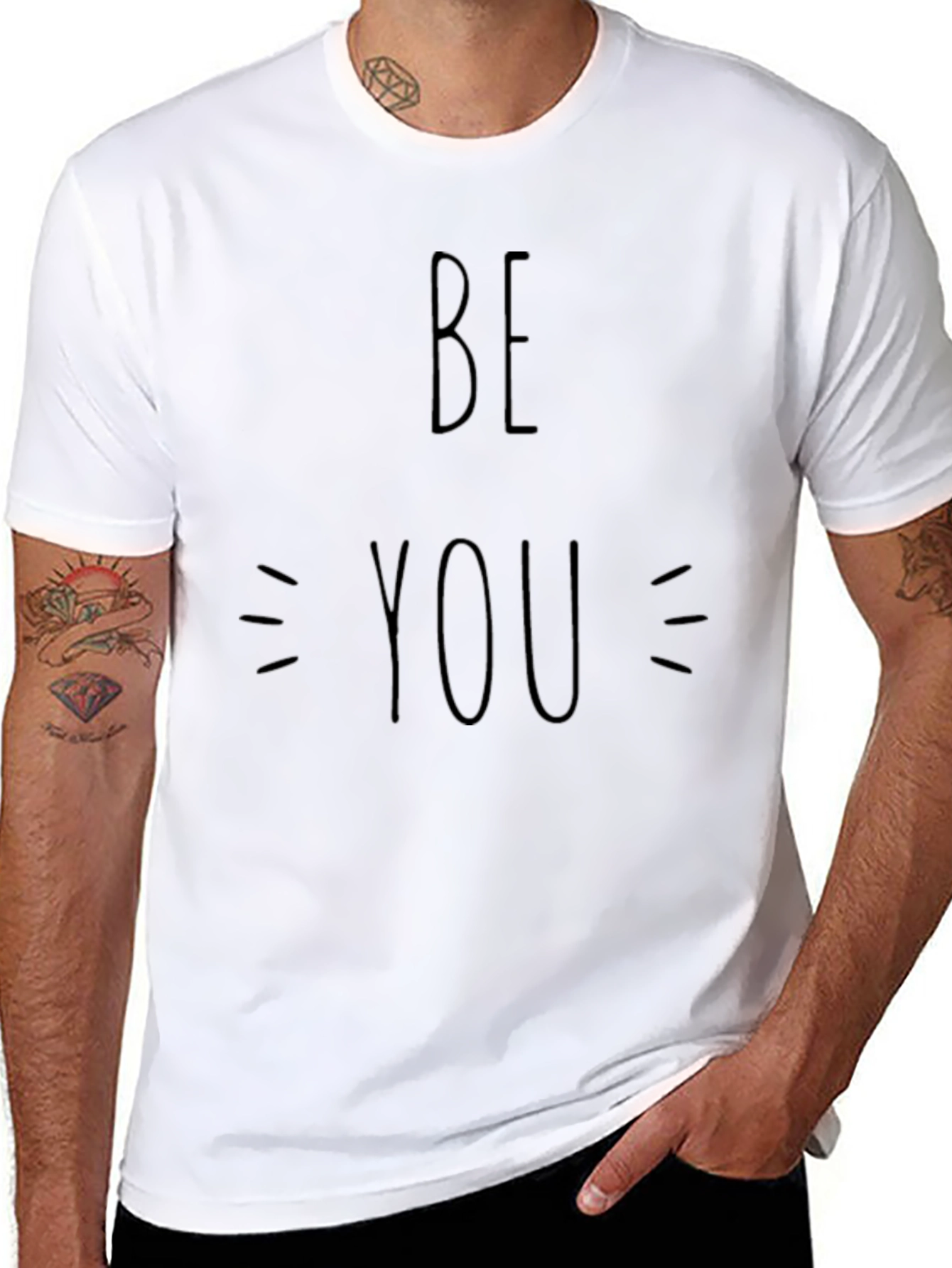 Be You Black T-Shirt - Motivational Graphic Tee
