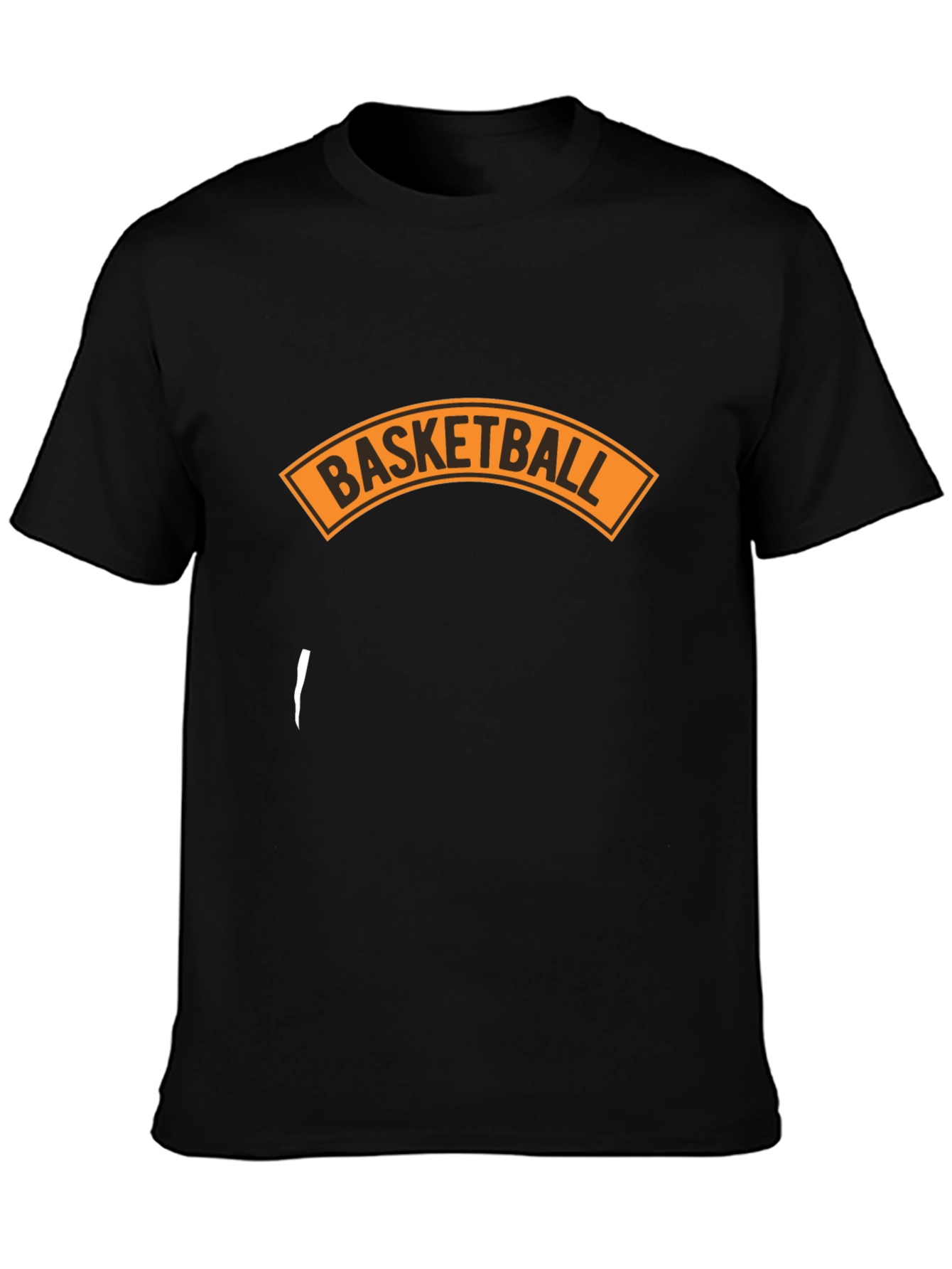 Basketball Graphic Tee - Black Cotton Blend